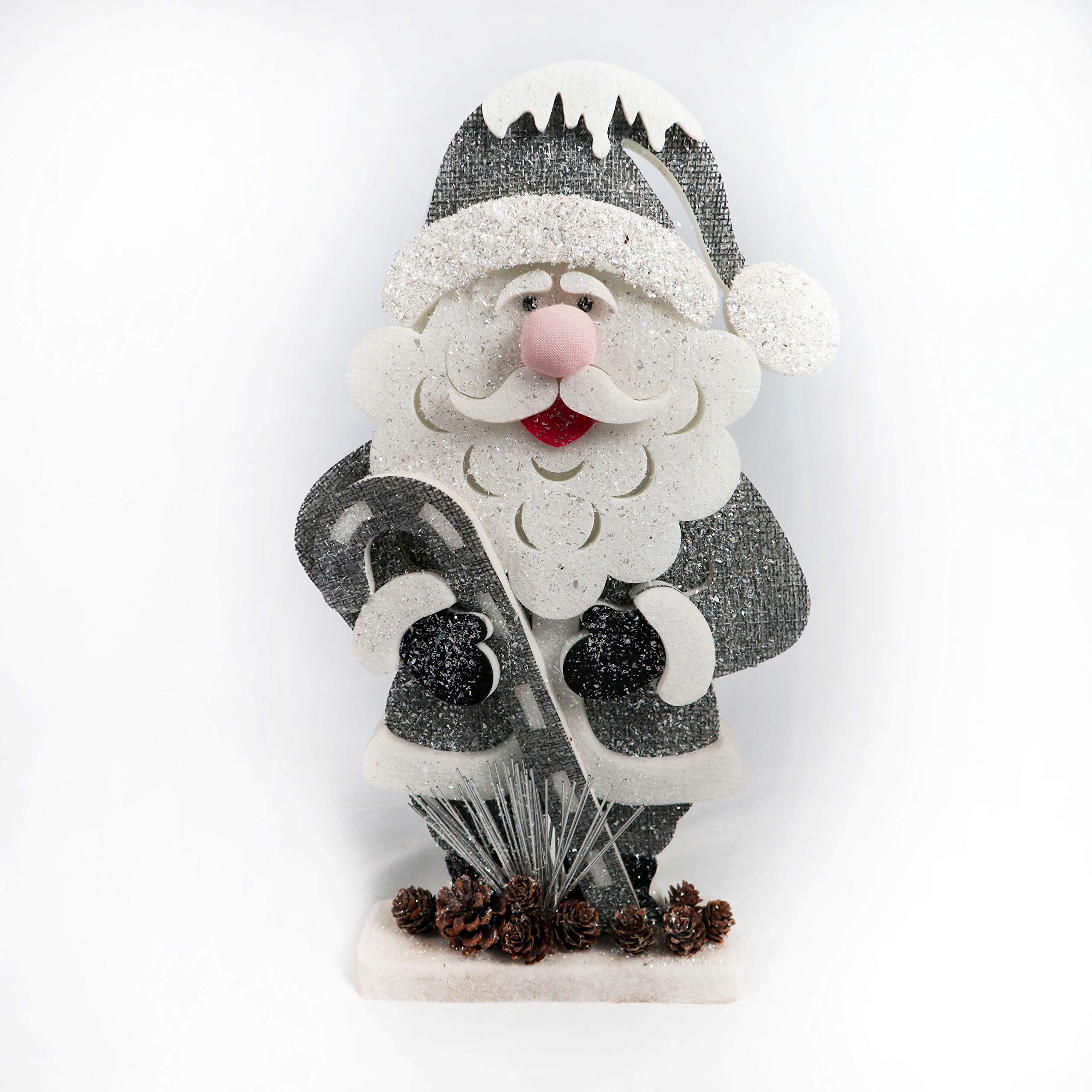 Shatchi - Glitter Foam Santa Figurine - 72cm Christmas Decoration