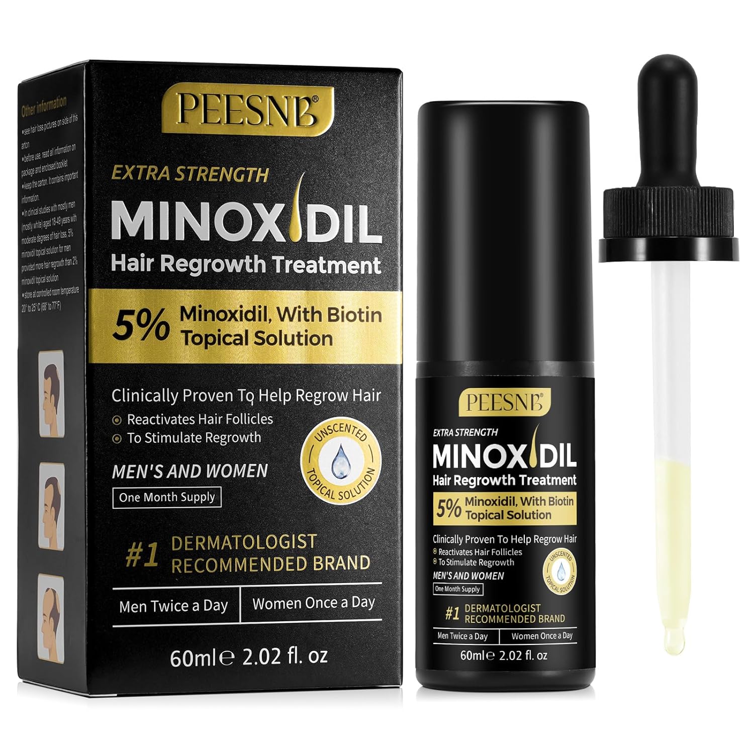 5% Minoxidil for Men and Women Hair Growth Serum, Biotin Hair Growth, Hair Regrowth Treatment for Scalp Hair Loss Hair Thinning for Thicker Longer Fuller Healthier Hair (Pack of 1) 5% Minoxidil for Men and Women Hair Growth Serum, Biotin Hair Growth, Hair Regrowth Treatment for Scalp Hair Loss Hair Thinning for Thicker Longer Fuller Healthier Hair (Pack of 1)