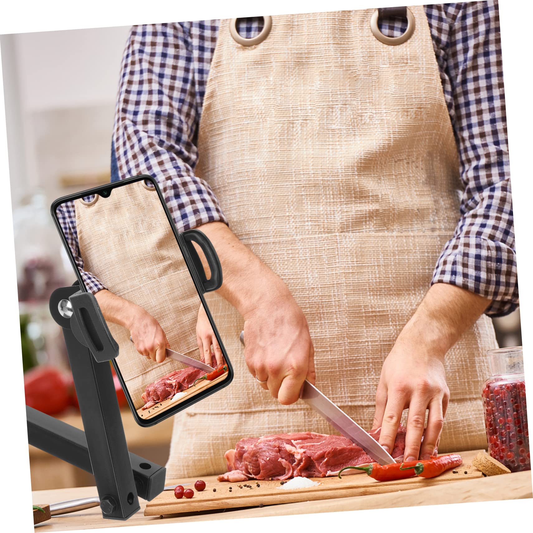SEWACC Soporte De Pared Para Teléfono y Tableta Soporte De Aleación Plegable Ajustable Para Teléfono Móvil