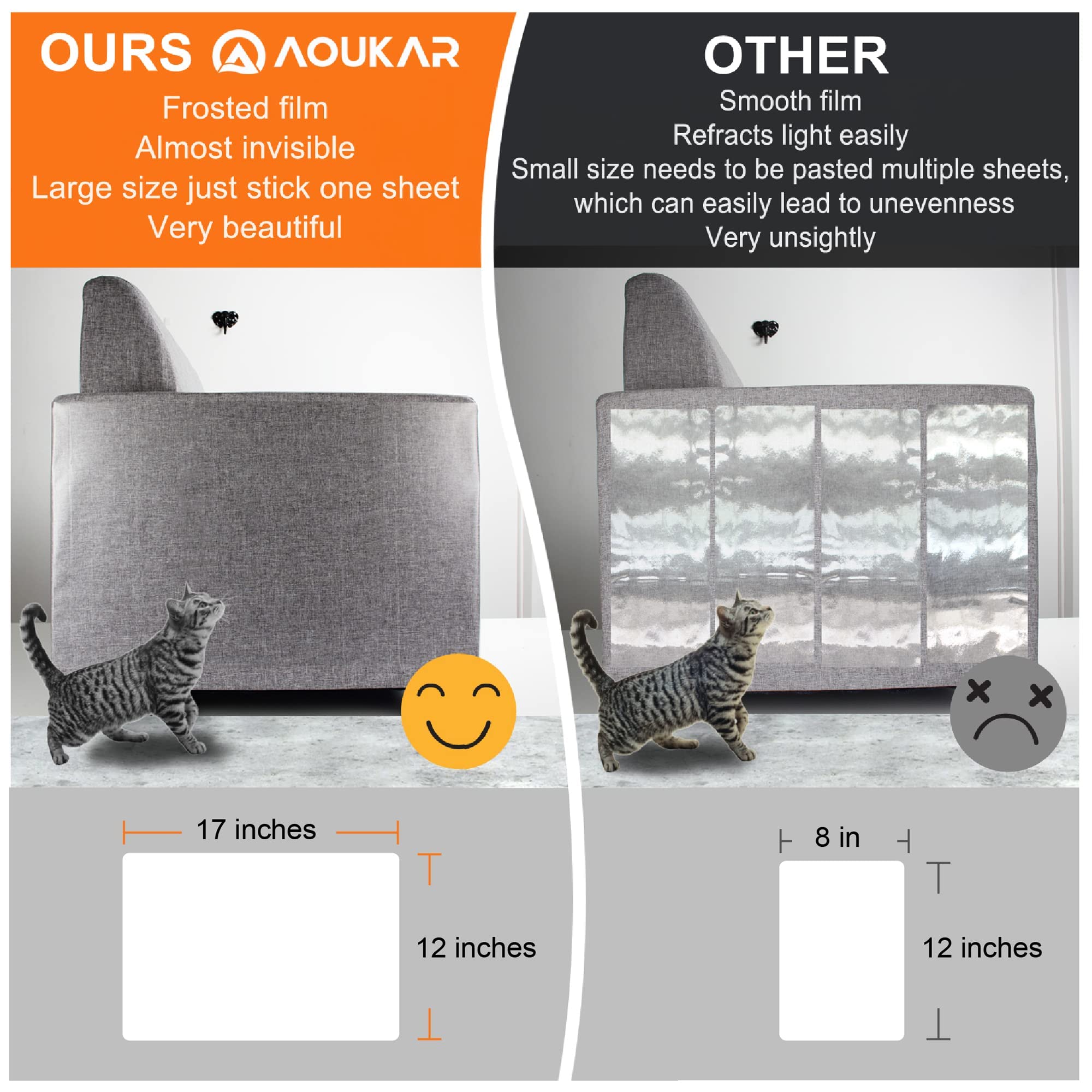 Ochraniacze na meble z kotów ochraniacz narożny na kanapę dla kotów ochrona przed zarysowaniami odstraszacz do mebli taśma XL - 18 sztuk, 18 sztuk 40 x 30 cm