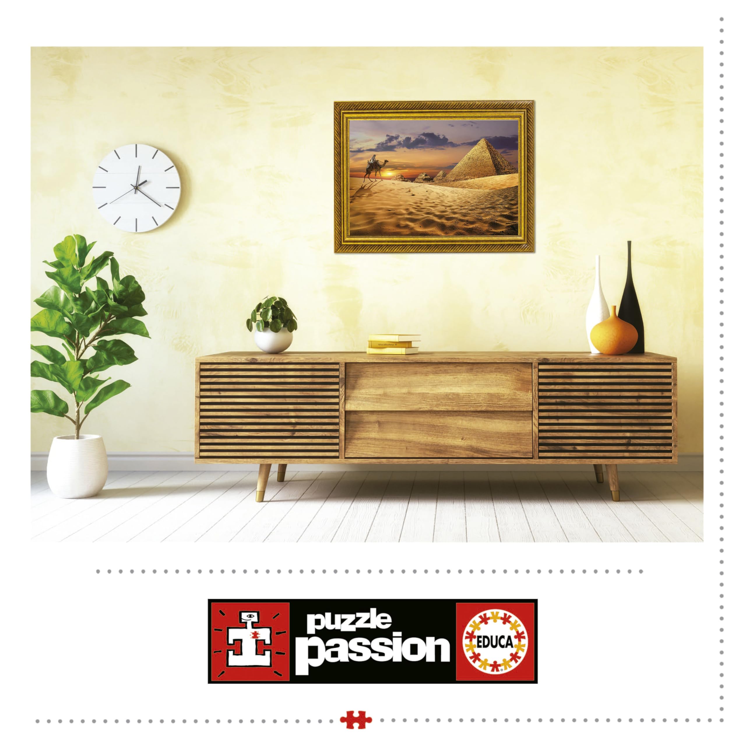 Educa - Puzzle 1000 pezzi Cammello nel deserto | Puzzle animali e deserto | Misura 68x48 cm | Include colla Fix | Per adulti 14+ (19643) : Puzzel 1000 Stukjes Kameel in de Wo