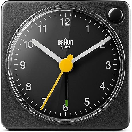 Braun BC02XB Classic Travel Analog Alarm Clock