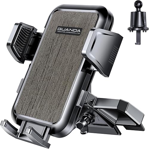 Miniatura 9 de Soporte de teléfono con ranura para CD, soporte mejorado para teléfono de automóvil [compatible con fundas gruesas], soporte universal ajustable de