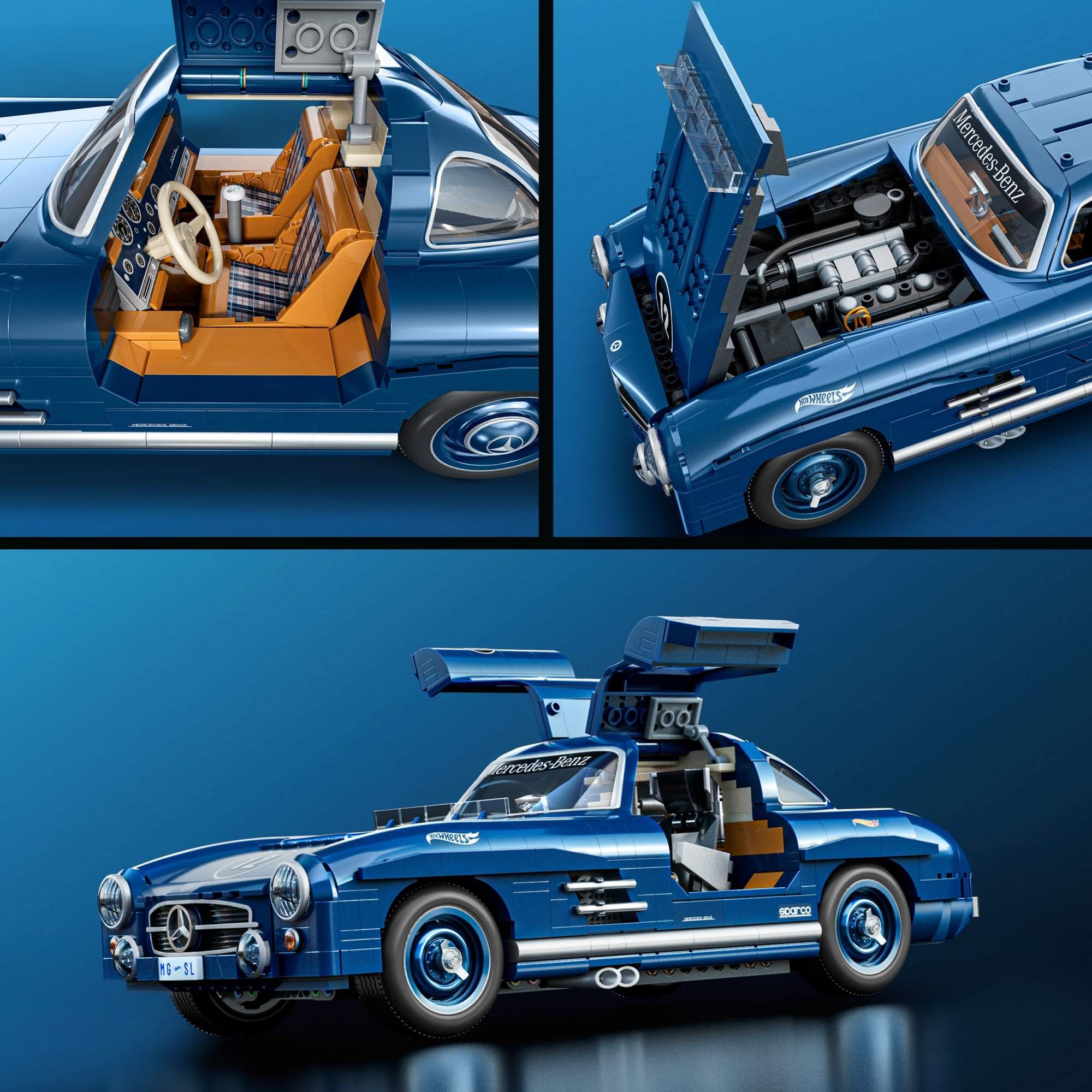 Mattel Brick Shop Hot Wheels Premium Series Building Set, Mercedes