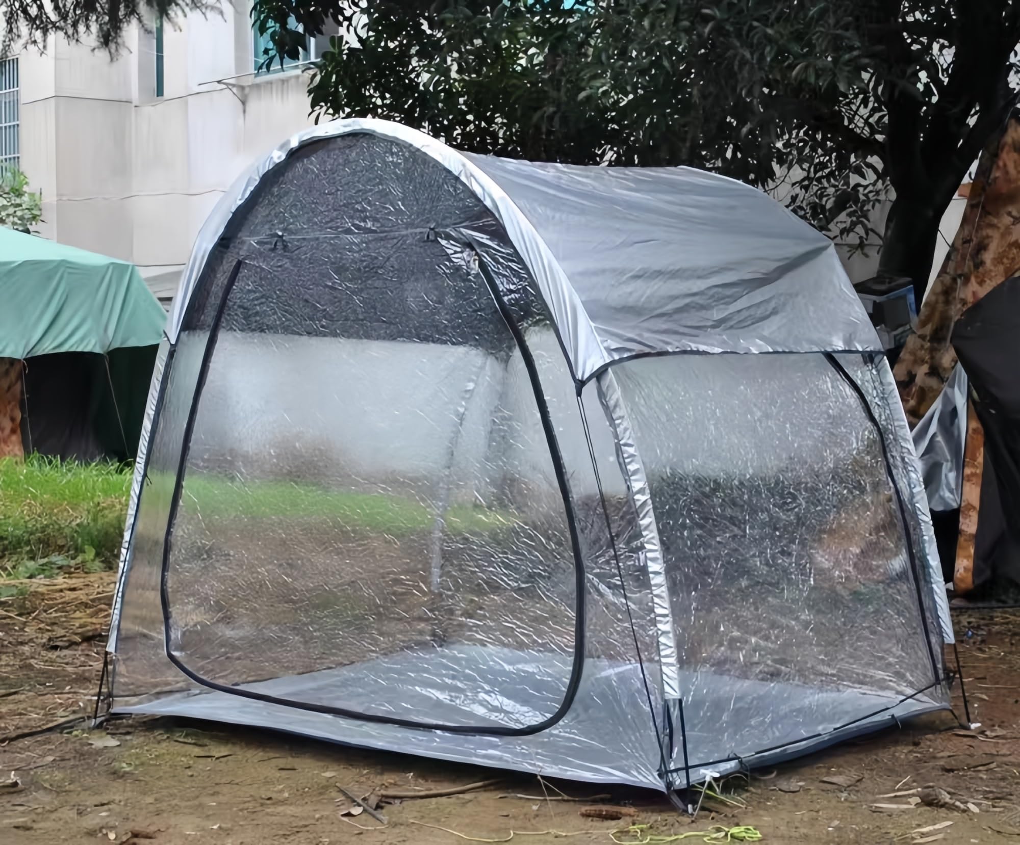農機具小屋、駐輪場などに。 Amazon.co.jp: サイクルハウス 自駐輪場 転車置き場 透明PVC素材 防塵