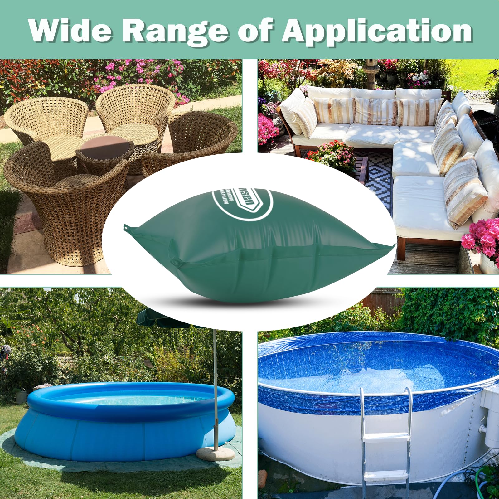 Oreiller Flottant Pour Hivernage Piscine Hors-sol - PVC Résistant Au Froid, 200x250x90 Cm - Évite Les Dégâts De Glace