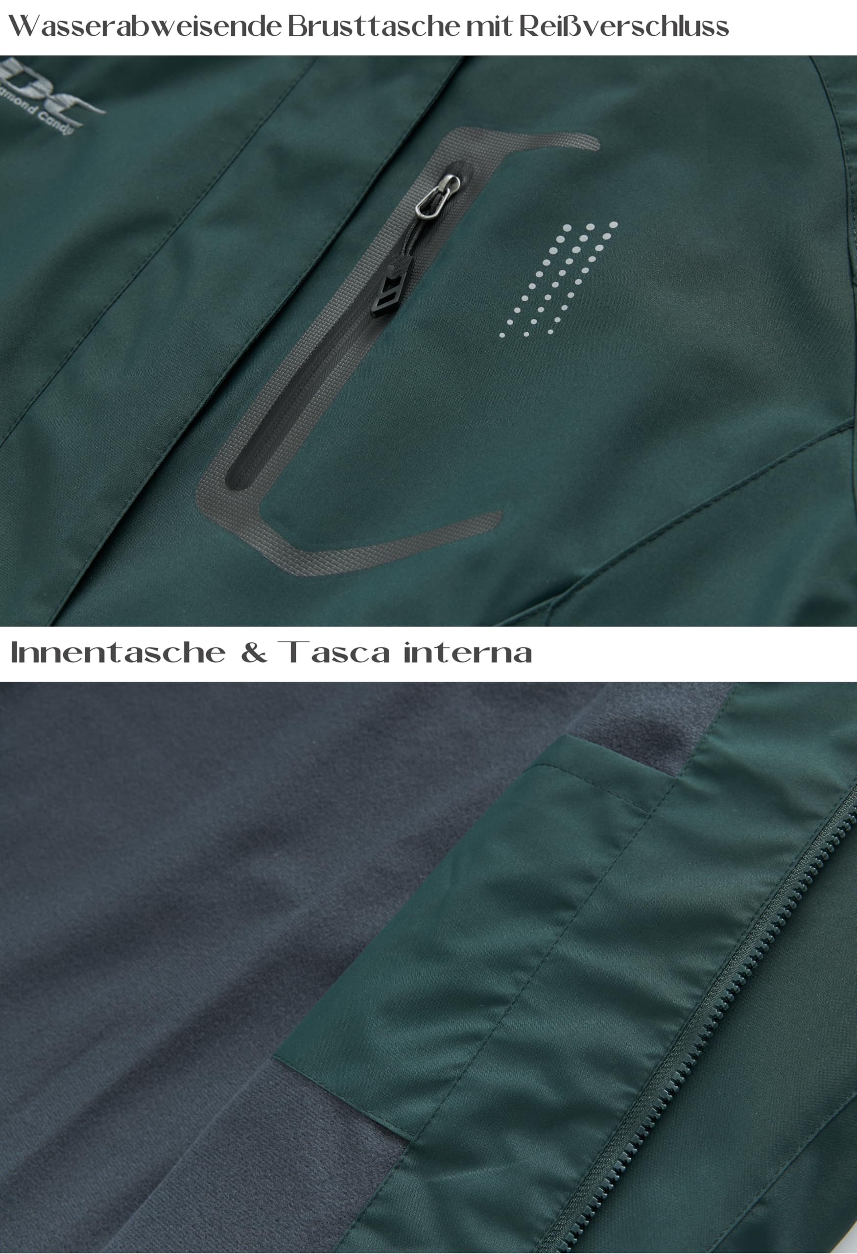 Regenjacke Damen Wasserdicht übergangsjacke damen Outdoor Wanderjacke softshelljacke für damen mit Kapuze