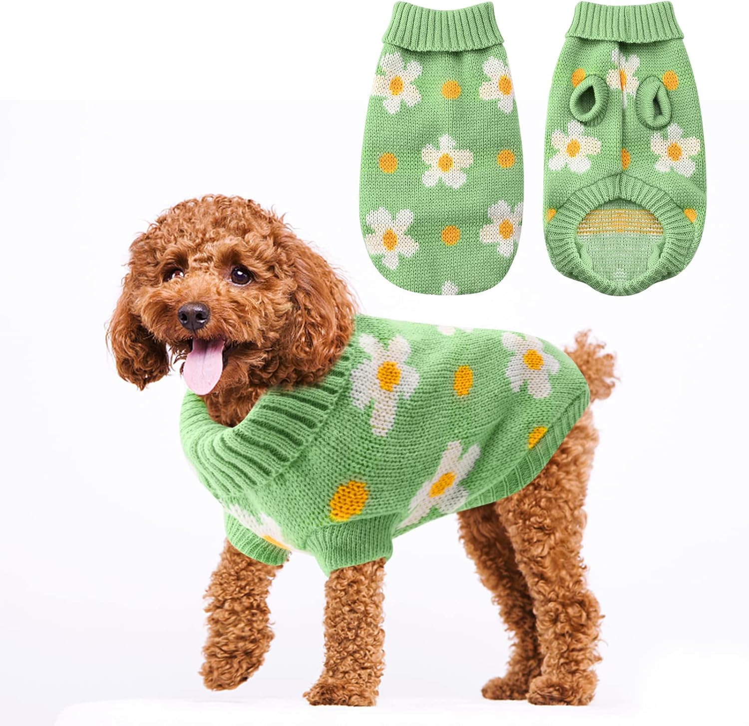 Turtleneck Small Dog Jumper,Dog Sweater Winter Puppy Clothes Cute