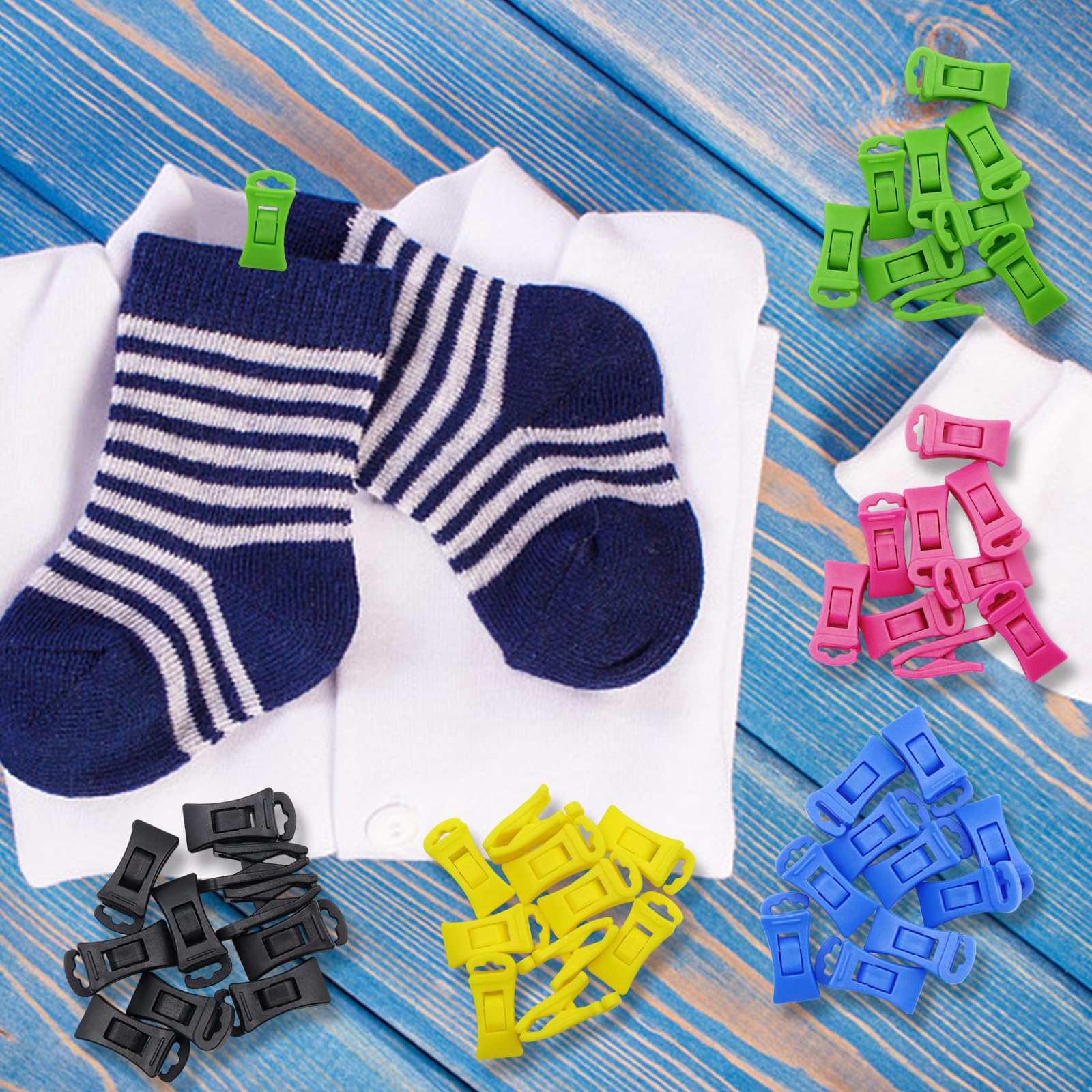 Sock Clips For Washing Machine And Dryer (pack Of 50) - Mini Clothes