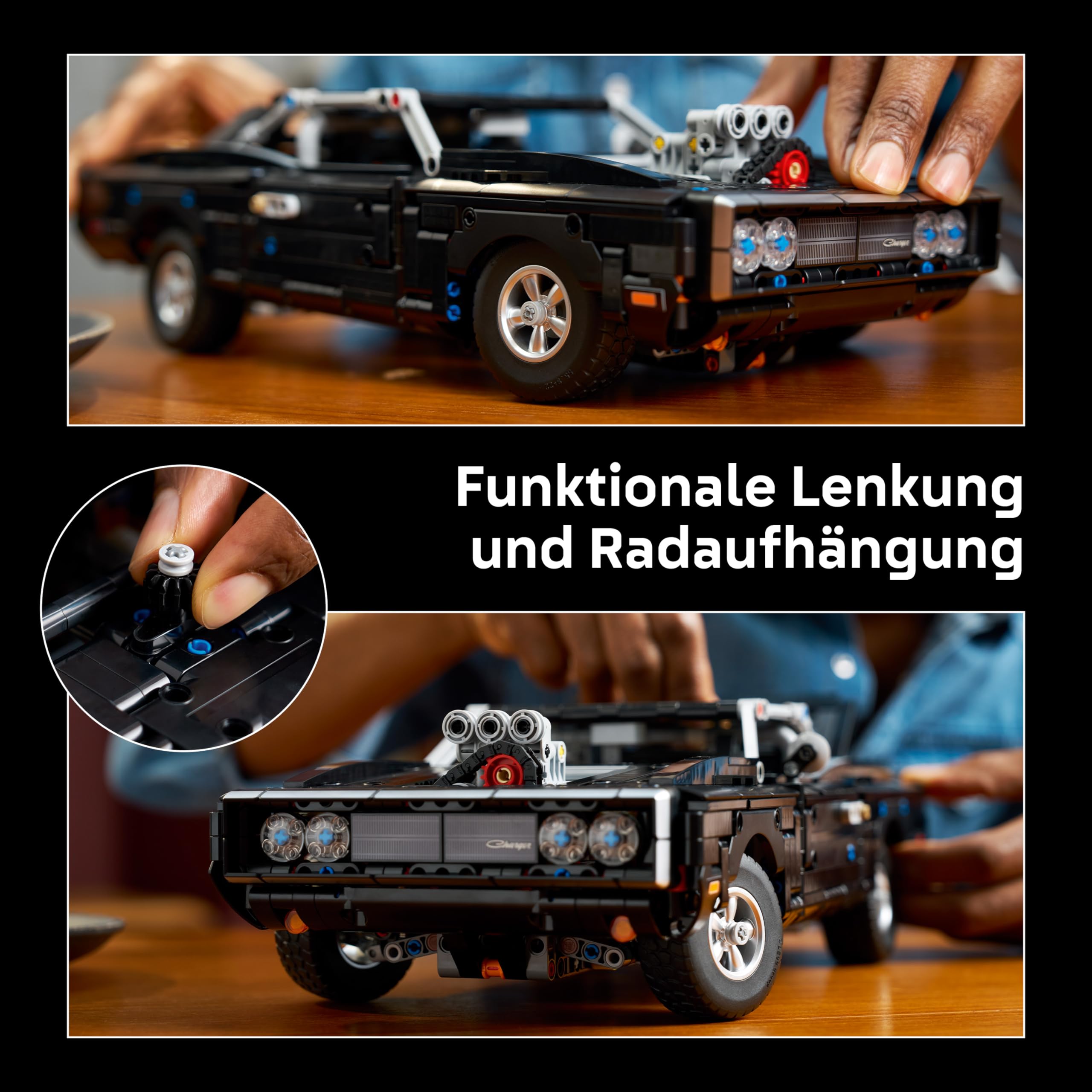LEGO Technic Fast and Furious Dodge Charger R/T Auto - Modellbau Auto für Erwachsene - Sammlerset mit V8 Motor und Federung - Nostalgisches Geschenk für Filmfans - 42231