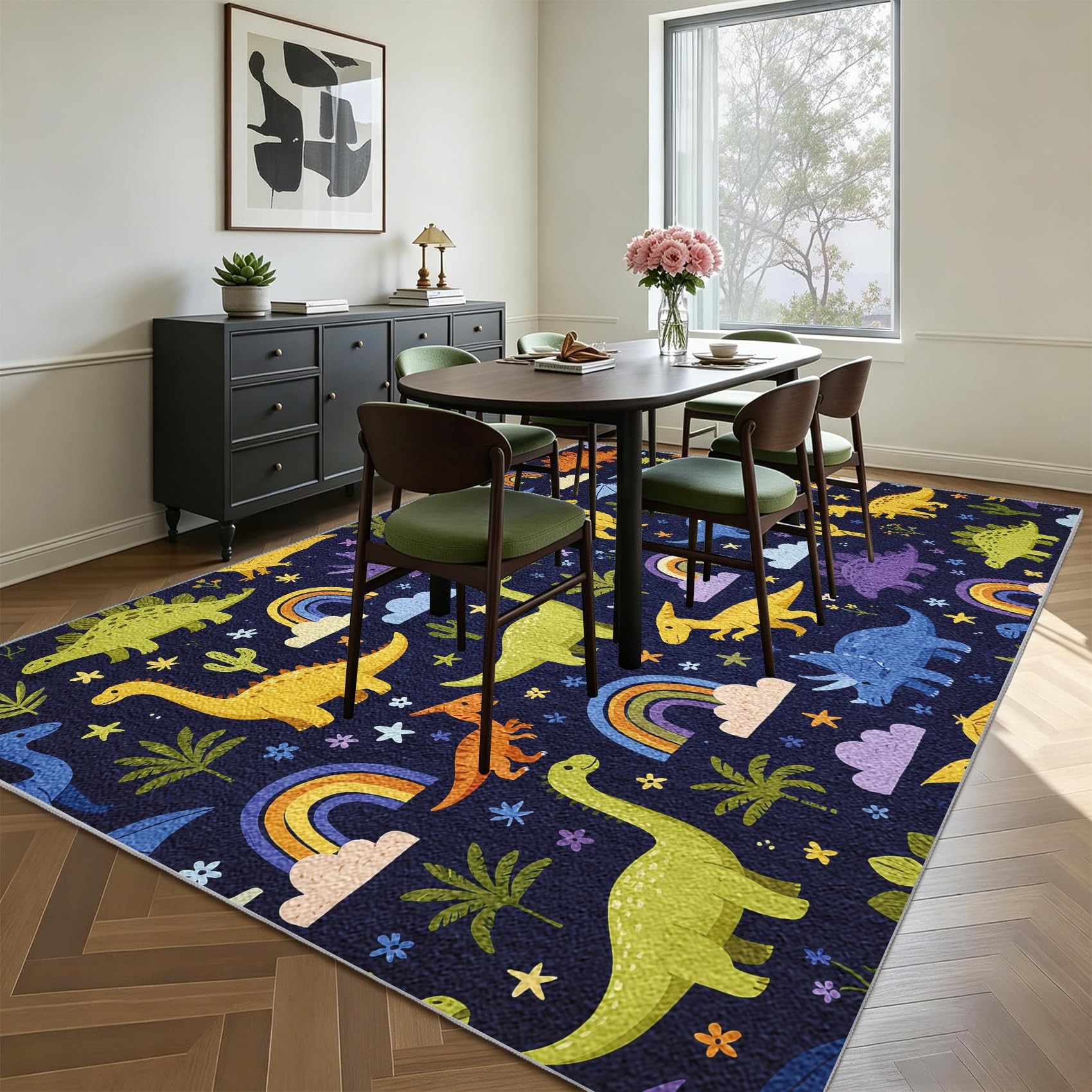 Teppich Dinosaurier Teppiche Schlafzimmer 100x150 Dino Tier Kinder