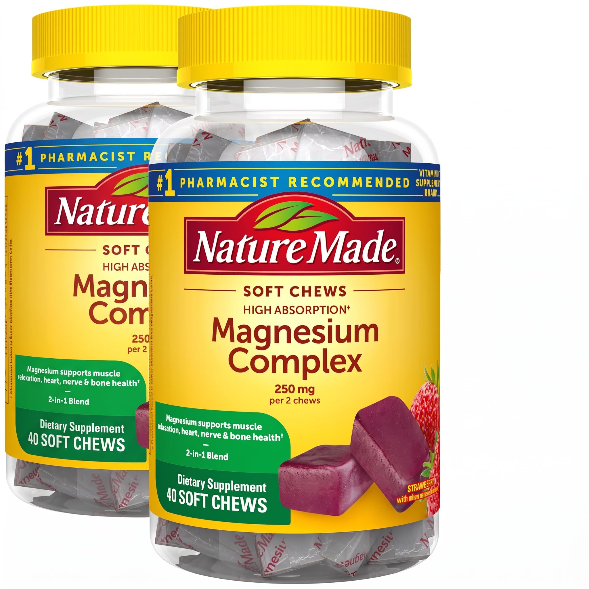 Nature Made High Absorption Magnesium Complex Soft Chews, 40 Count — Amazon image 10