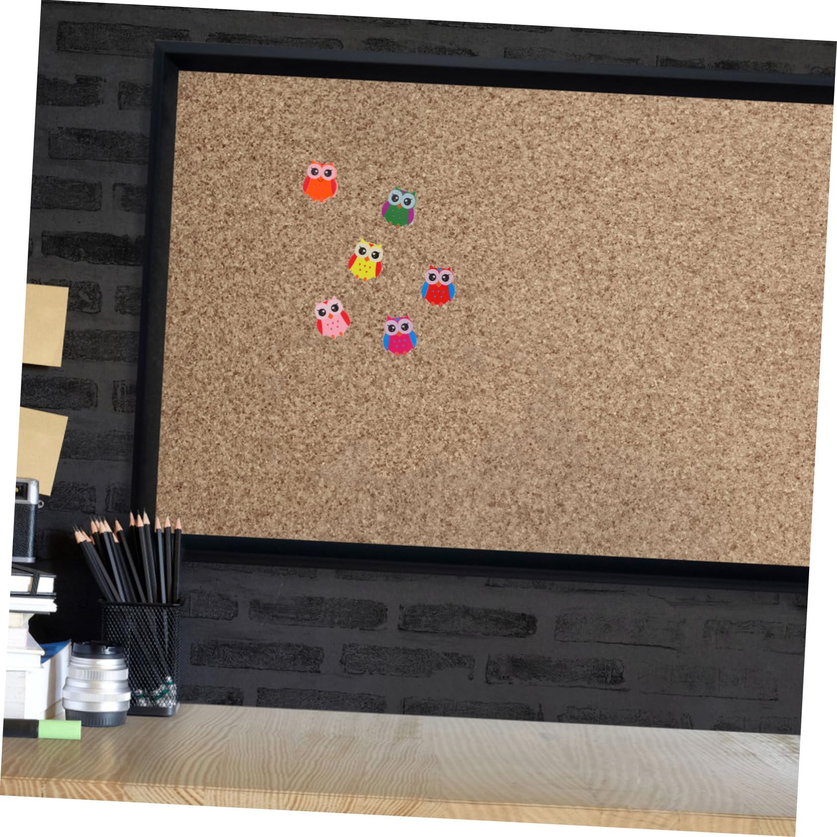 DOITOOL Alfiler De Búho Lindos Suministros De Oficina Lindos Alfileres De Animales Suministros De Oficina Rosa Chinchetas para Mapa Alfileres Decorativos De Madera 30 Piezas*4