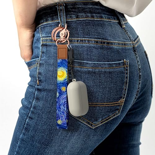 Miniatura 7 de Rimilak Llavero de pulsera, llavero con cordón de muñeca para mujeres y hombres, llaves de automóvil, insignias de identificación, tarjeteros,