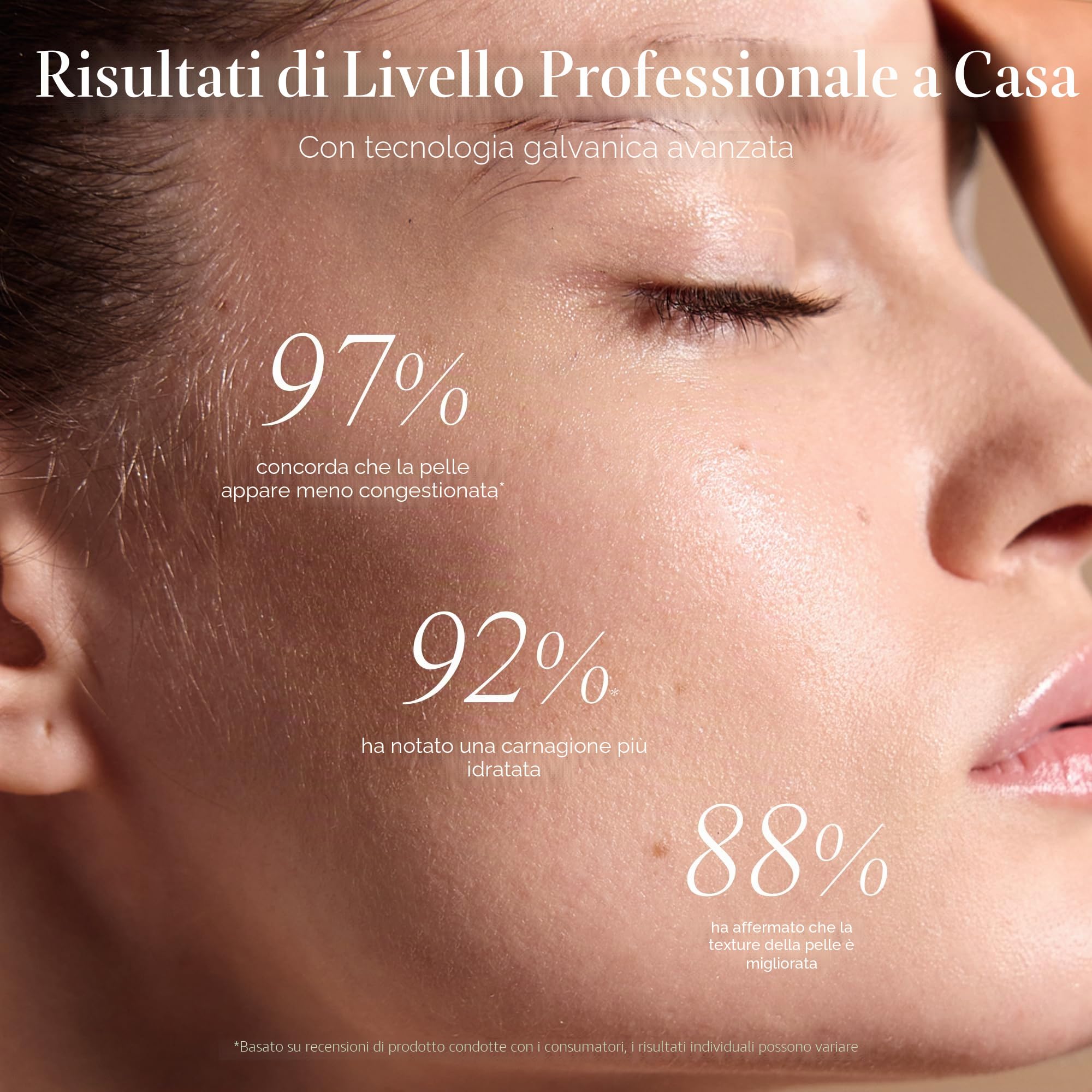 Project E Beauty Rullo di sollevamento facciale galvanico |Ionoforesi facciale senza fili Riduce le rughe Stringere la pelle Pulizia profonda dei pori Dispositivo di cura della pelle