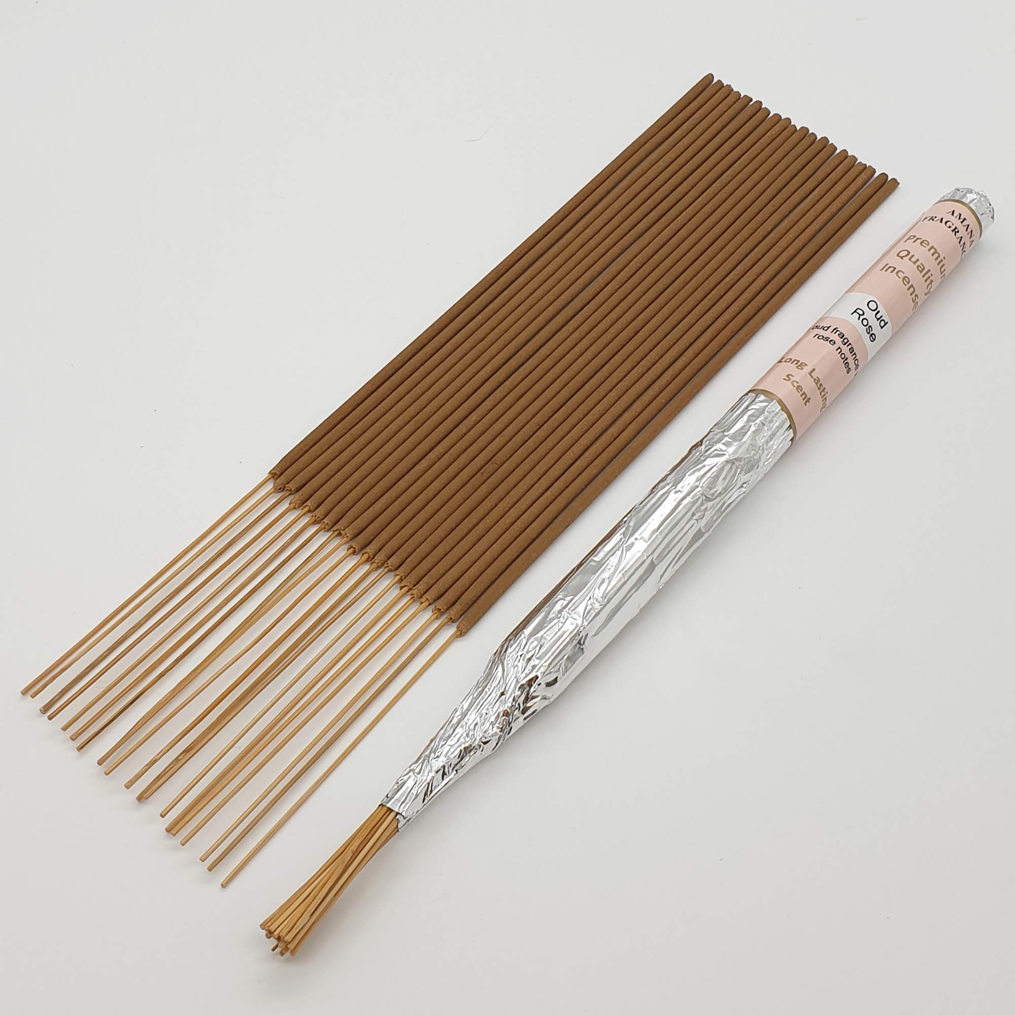 Amana Fragrances Long Burning Incense Sticks From - All Scents In One Listing (Oud Rose)