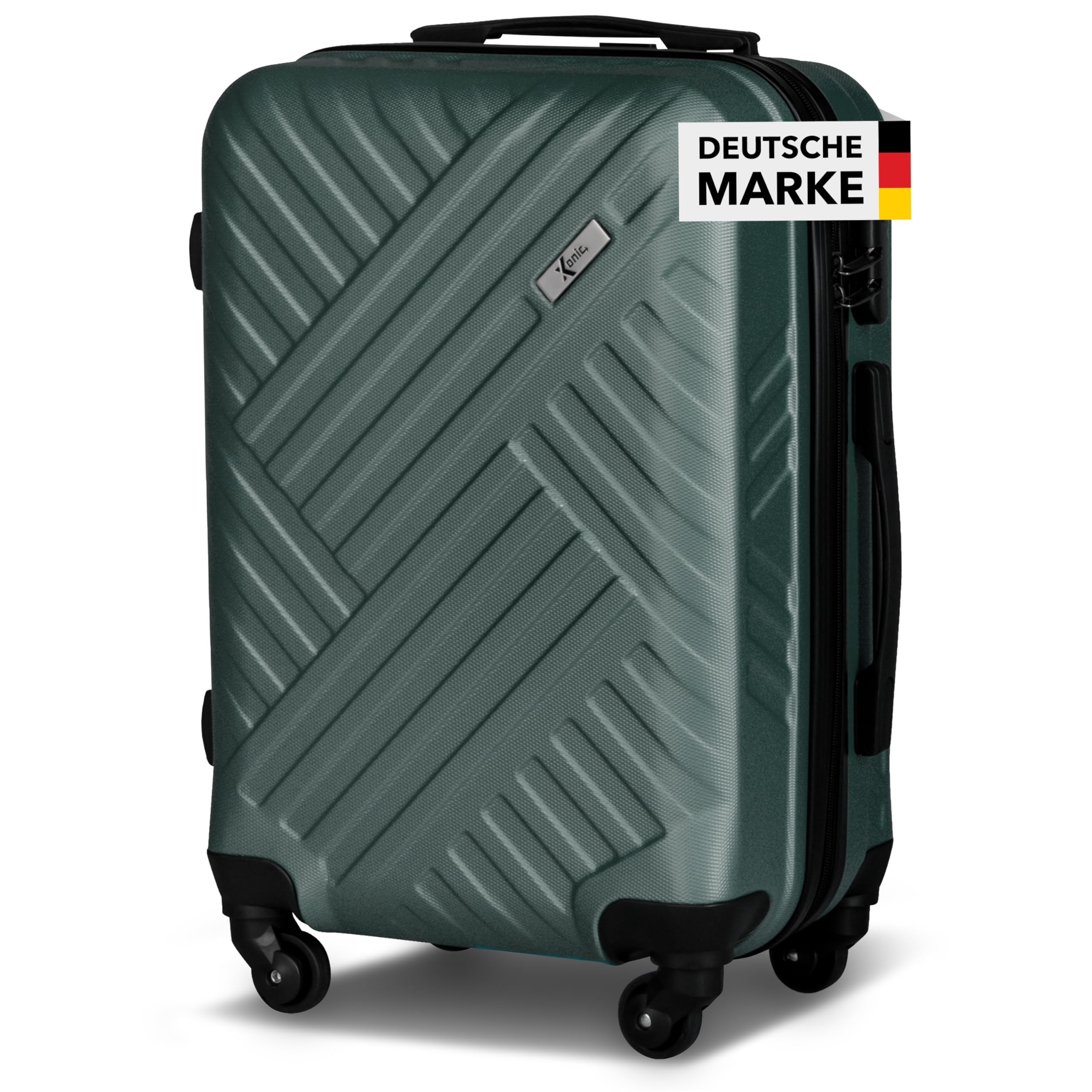 Xonic Design Reisekoffer mit Rollen– ABS Hartschalenkoffer 360° Leichtlauf-Rollen – hochwertige Koffer Trolleys Zahlenschloss in M, L, XL oder Set –Handgepäck Koffer, Suitcase