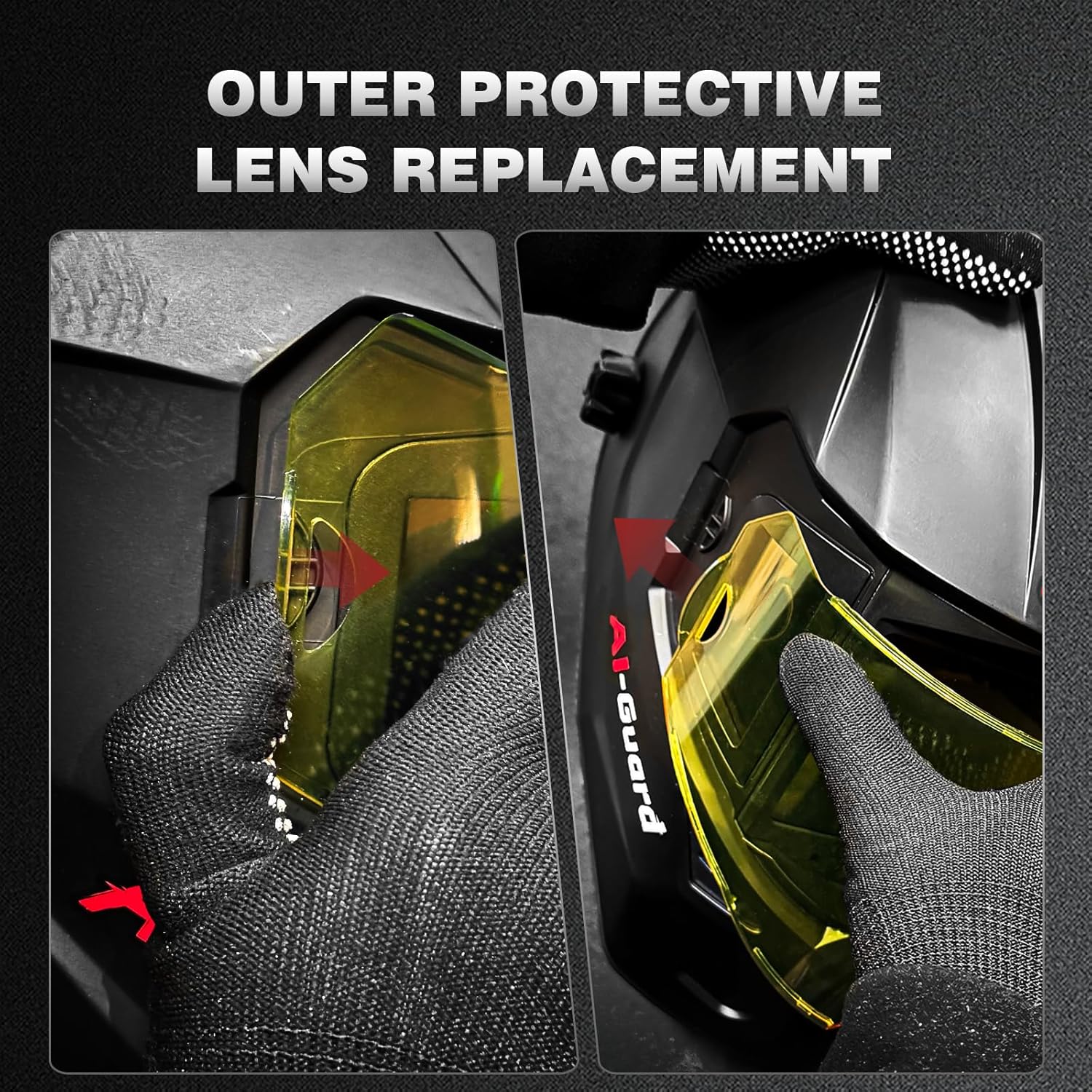 ARCCAPTAIN Intelligent Auto-Shade Welding Helmet and Large Viewing Screen Replacement Lens with Blue Light Protection