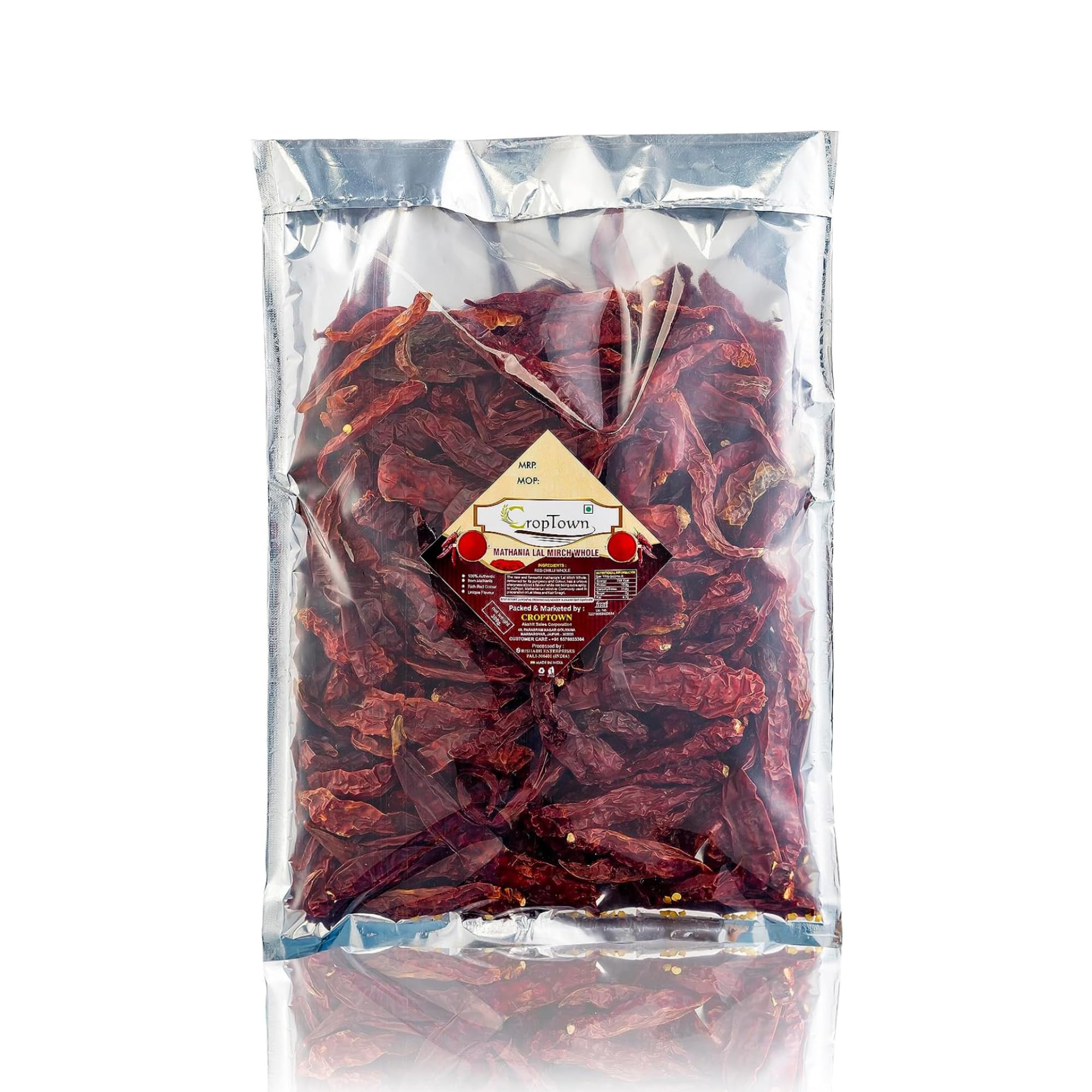 CropTown Rajasthani Mathania Red Chilli (Lal Mirch) (Stemless) Sortex Clean Indian Origin red chilli - 300 Gram, Powder (B0B1ZNCRSQ) Amazon Price History, Amazon Price Tracker