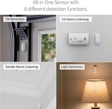 Arlo Home Security System - Wired Keypad Sensor Hub, (2) 8-in-1 Sensors, 24/7 Professional Monitoring- No Contract Required, DIY Installation, Alarm System for Home Security SS1201, White