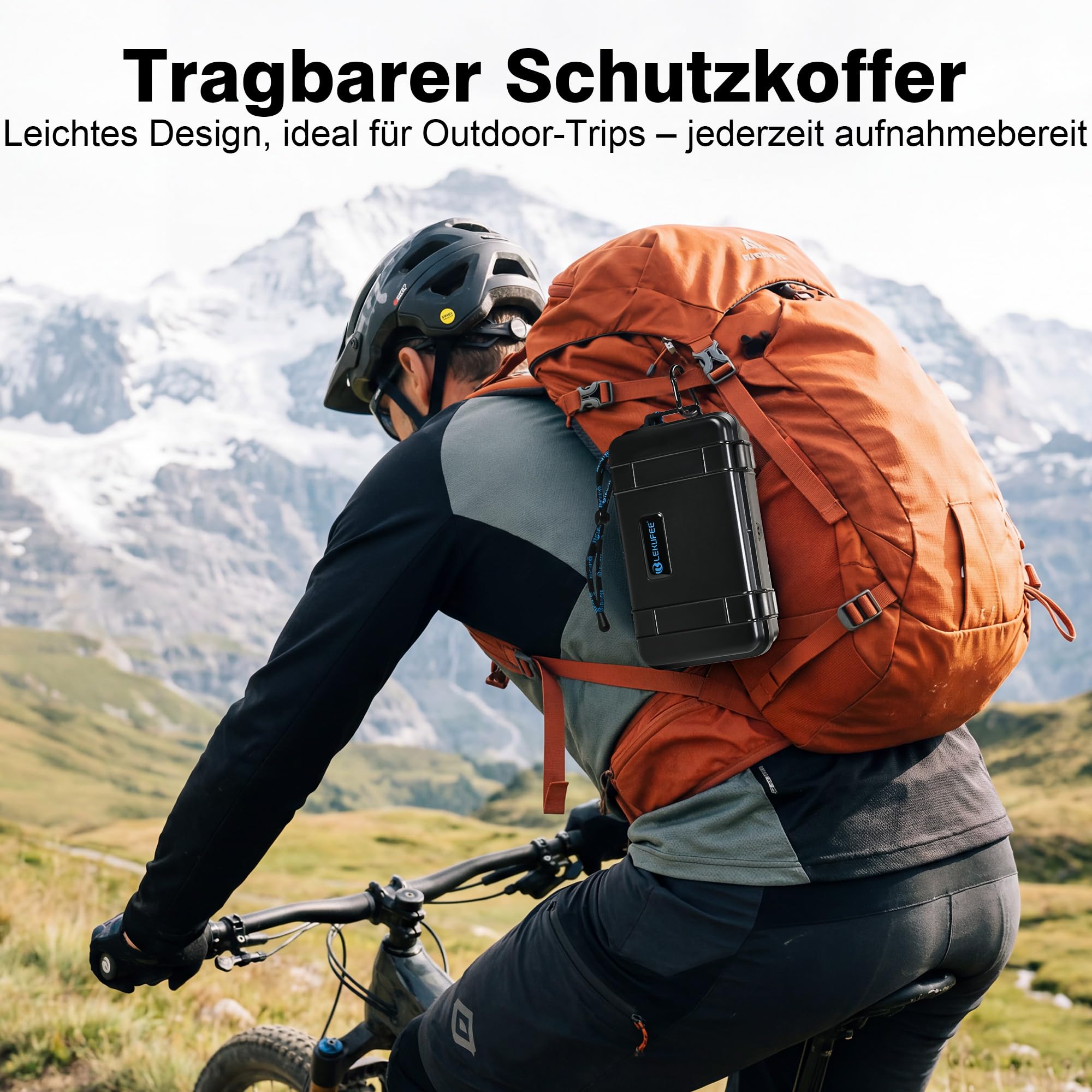 LEKUFEE Klein Wasserdichter Tragekoffer für DJI Osmo Action 6/5 Pro/4/3 Standard Combo,Essential Combo und Zubehör (nur Tragetasche)