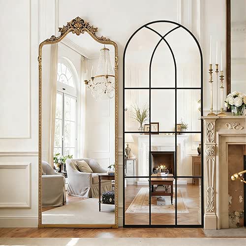 Large Full Length Mirror, Arch Floor Mirror Full Body Mirrors