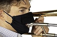 Vista 11 de Gator Cases - Máscara facial de doble capa con solapa magnética de algodón, ideal para tocar instrumentos de viento, beber, ir a eventos y viajes