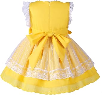 Girls Vintage Easter Spring Lace Tulle Ruffle Boutique Clothes Toddler Pretty Birthday Party Fancy Dresses