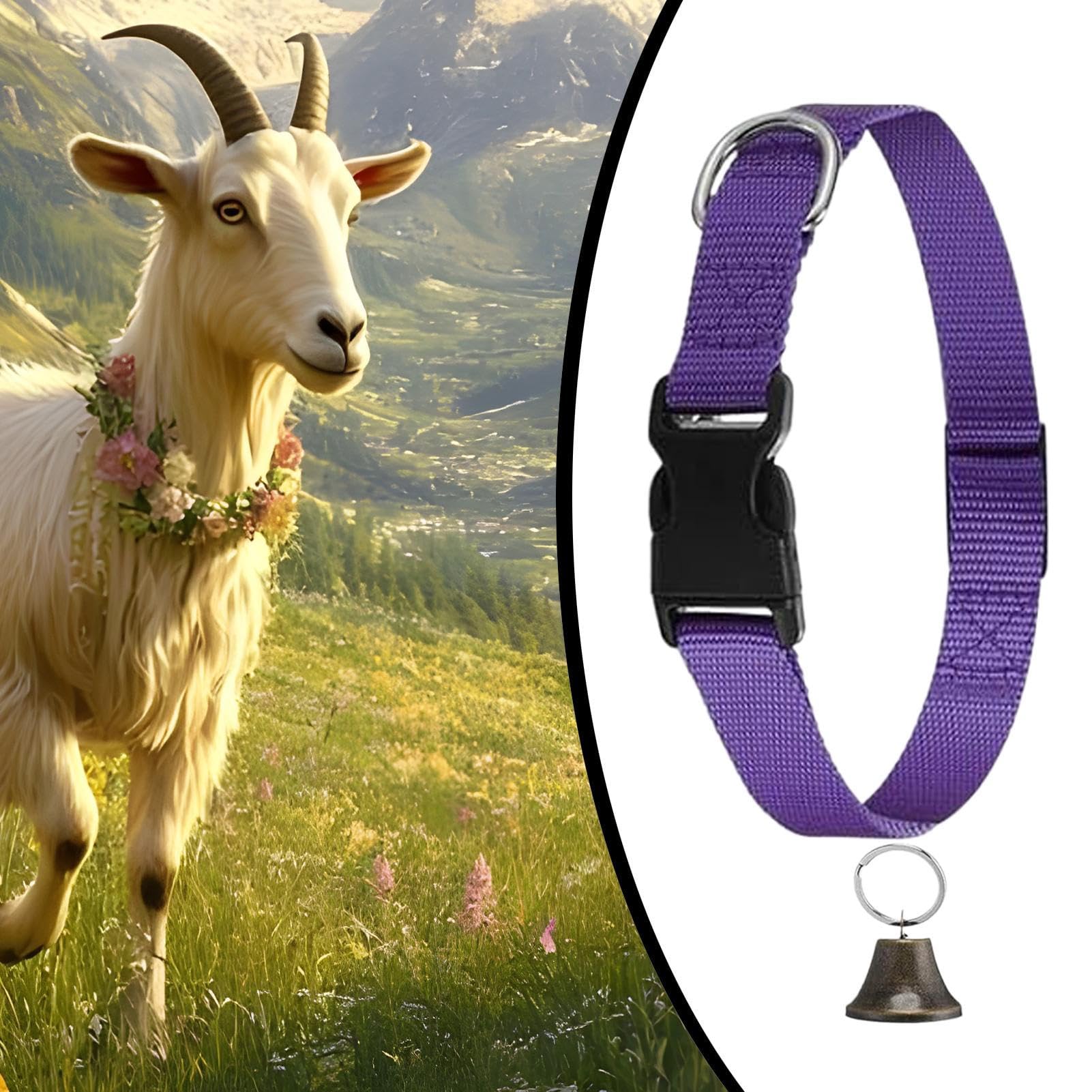 Colliers De Chèvre Réglables Avec Cloches, Laisse Pour Chien, Corde En Nylon, Mouton, Pâturage, Cloche En Cuivre, Accessoires Pour Animaux De Ferme