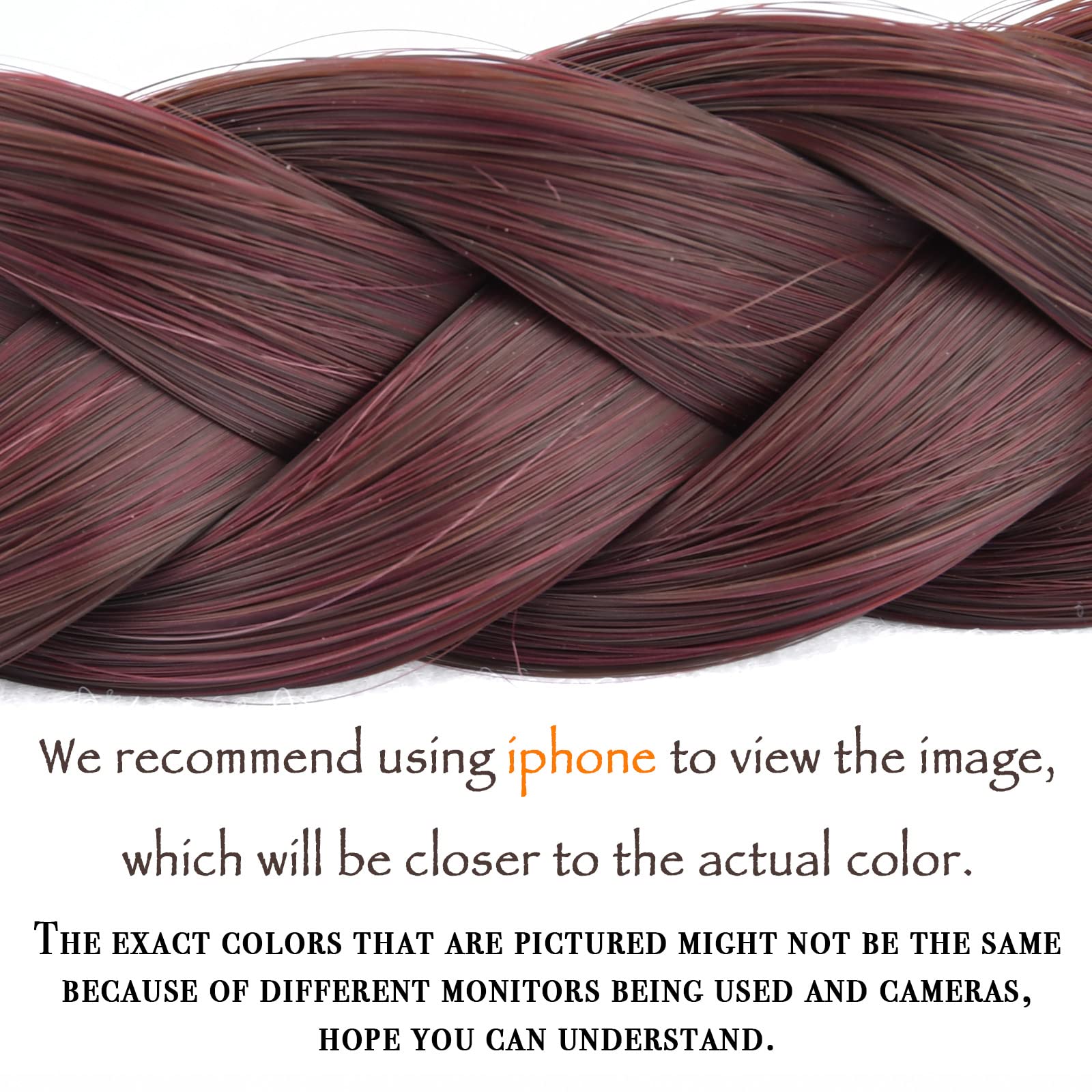 Gledola 2 Strands Fishtail Plaited Braids Headband Braided Synthetic Hair Elastic Stretch, Hair Accessory for Bride Women - Image 2