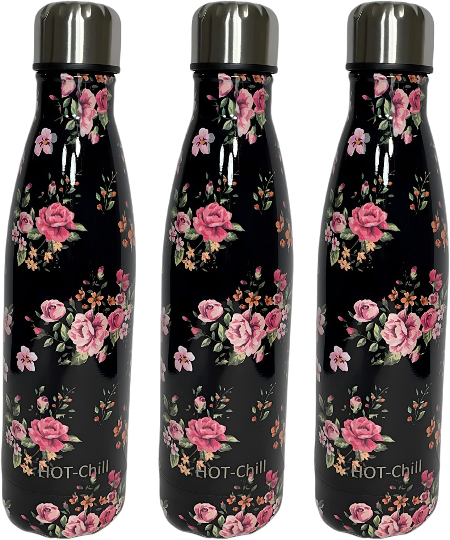 HOT-ChillSports Water Bottle 16 oz Leak-Proof No Sweating BPA Free Reusable Vacuum Insulated Stainless Steel Water Bottles Double walled Coffee Thermos for women and Men Workout buddy.