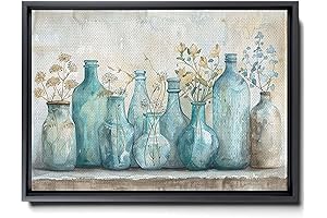 Cobalt Blue Vase Floral Print: Tranquil Decor for Your Abode