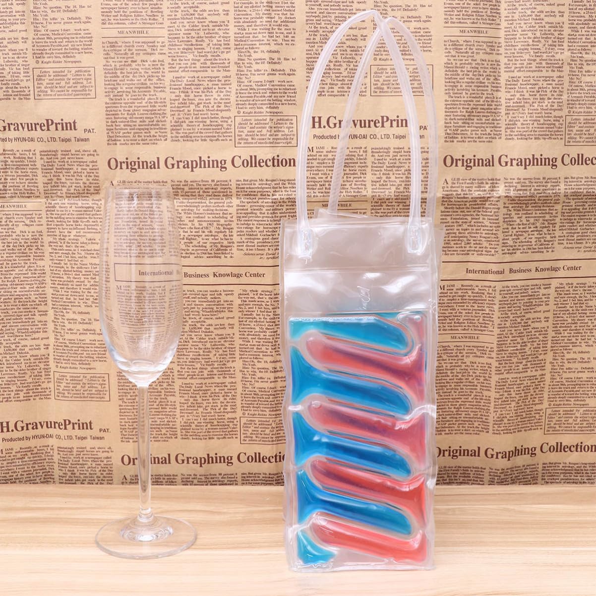 PVC Wine Cooler Bag for Bottle Travel Reusable Lightweight