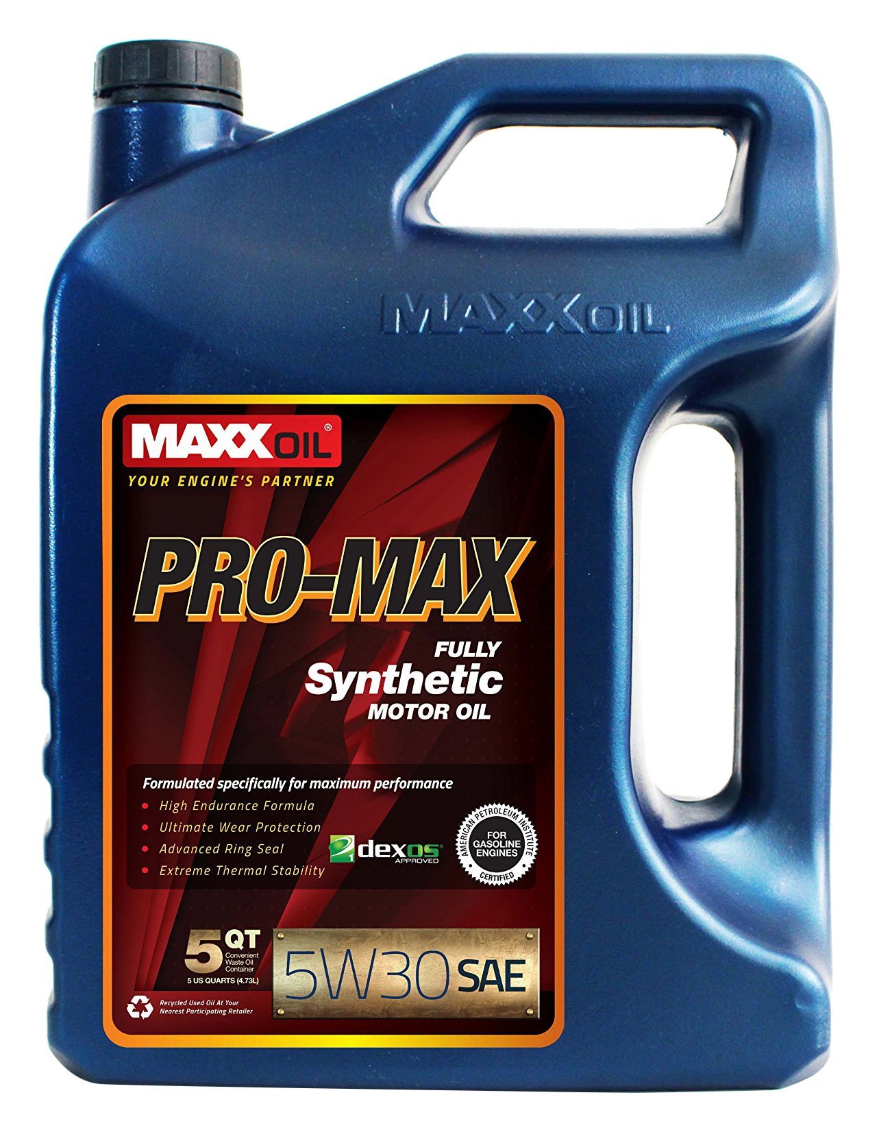 Maxx Oil PM-5W30-5Q Pro Max Synthetic Motor Oil 5w30, 5 Quart