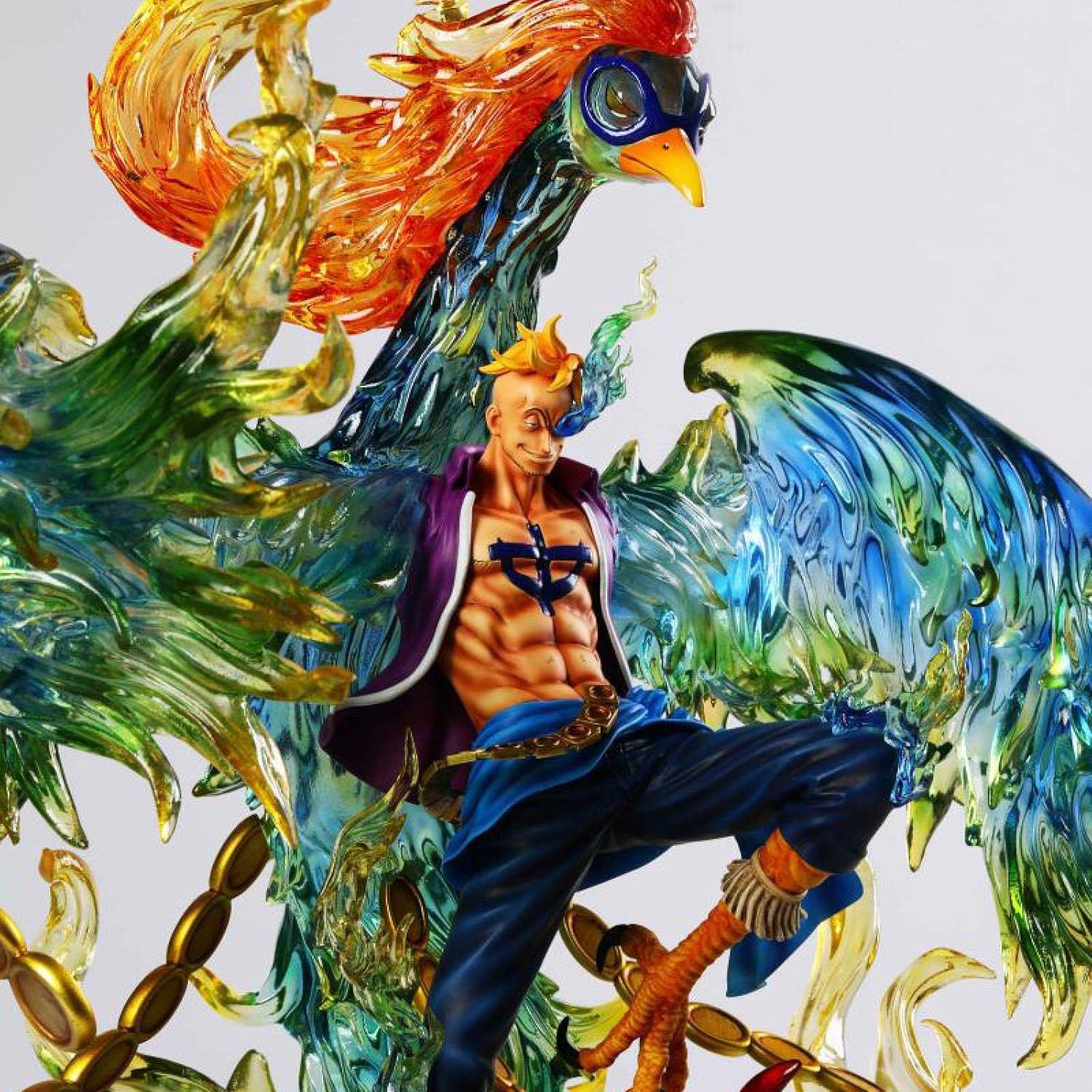Buy Xinhao Japan One Piece Marco Battle Position Big Size Phoenix Gk Pvc Figure Big Size Collectible Model Toy Doll Children Gift 46cm Online In Indonesia B09j1kns1v