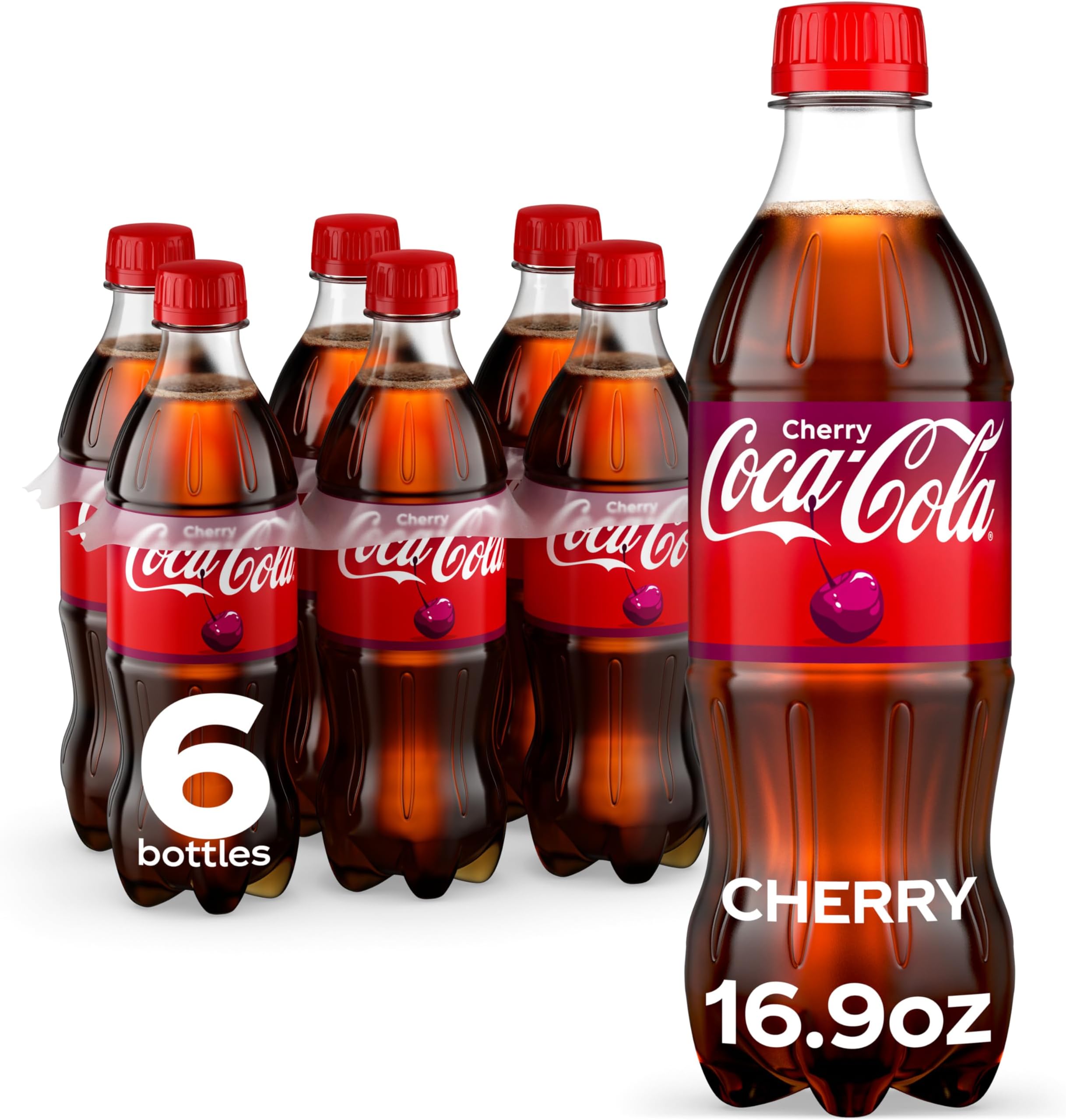 Coca Cola Cherry, 16.9 Fl Oz Bottles, 6 Pack