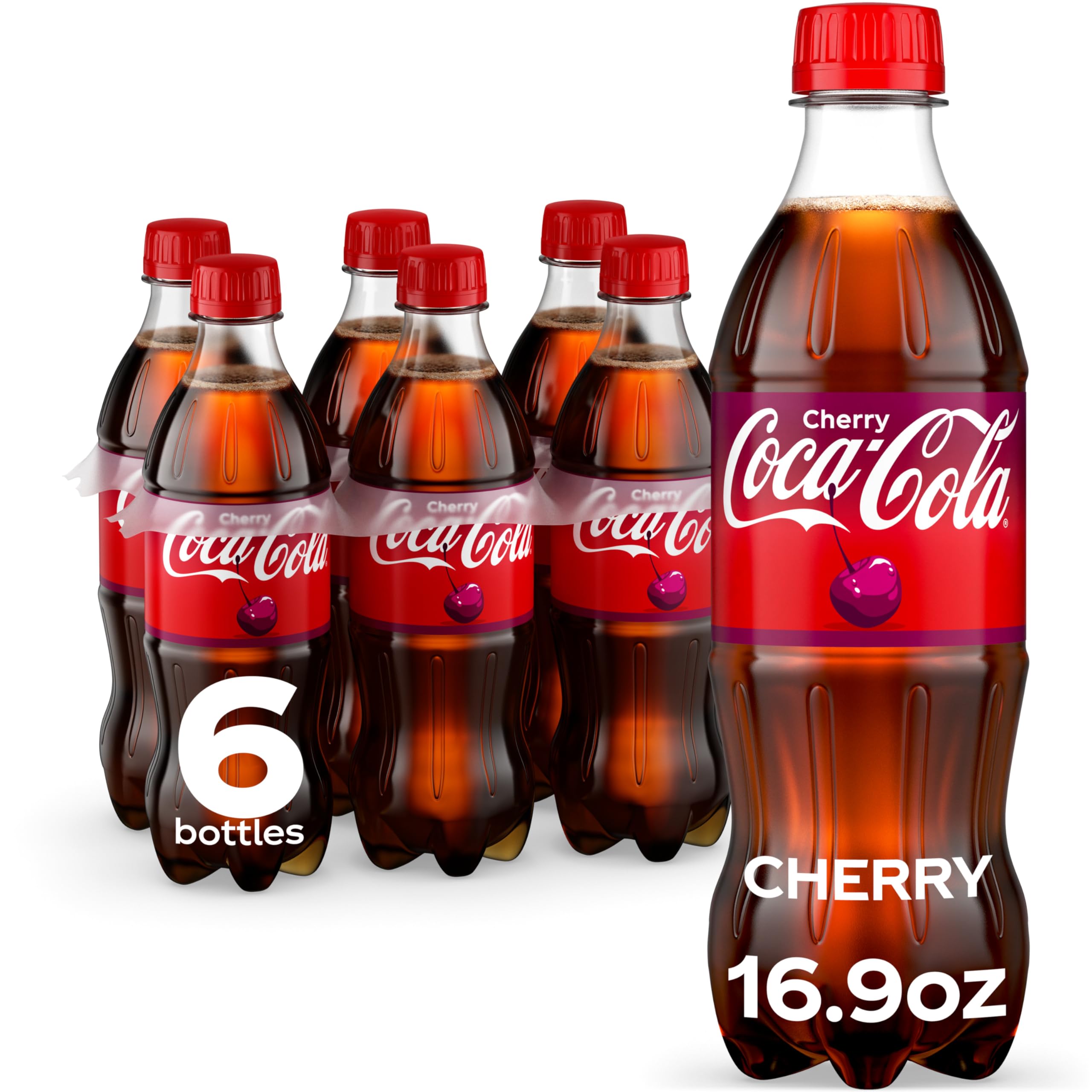 Coca Cola Cherry, 16.9 Fl Oz Bottles, 6 Pack