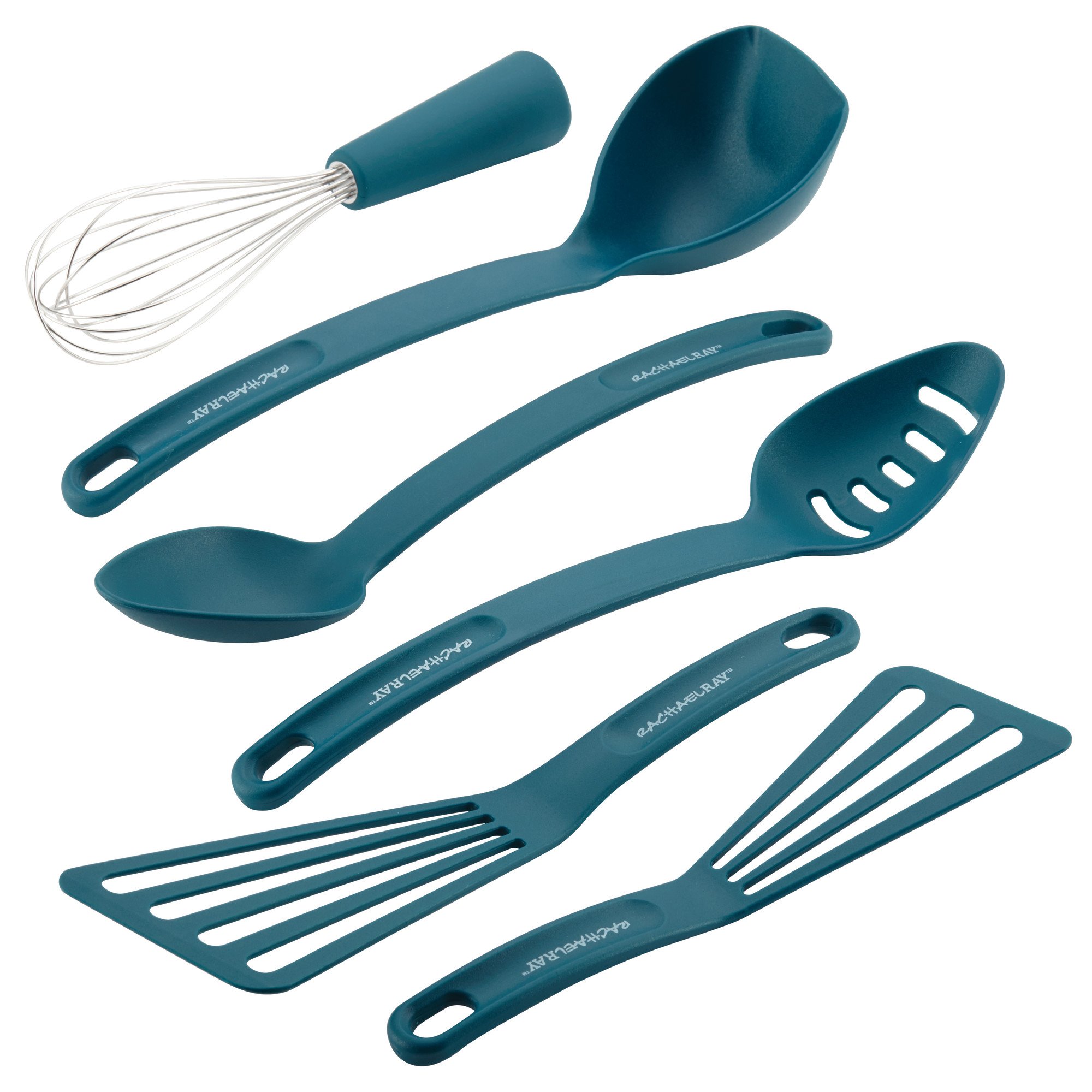 調理器具 Rachel Oo Amazon.com: Rachael Ray Nylon Nonstick Tools Set, Marine