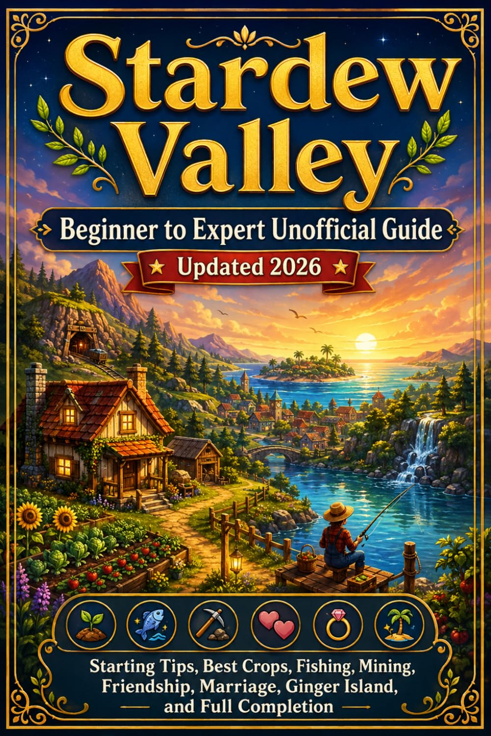 Stardew Valley Beginner to Expert Unofficial Guide Updated 2026: Starting Tips, Best Crops, Fishing, Mining, Friendship, Marriage, Ginger Island, and Full Completion