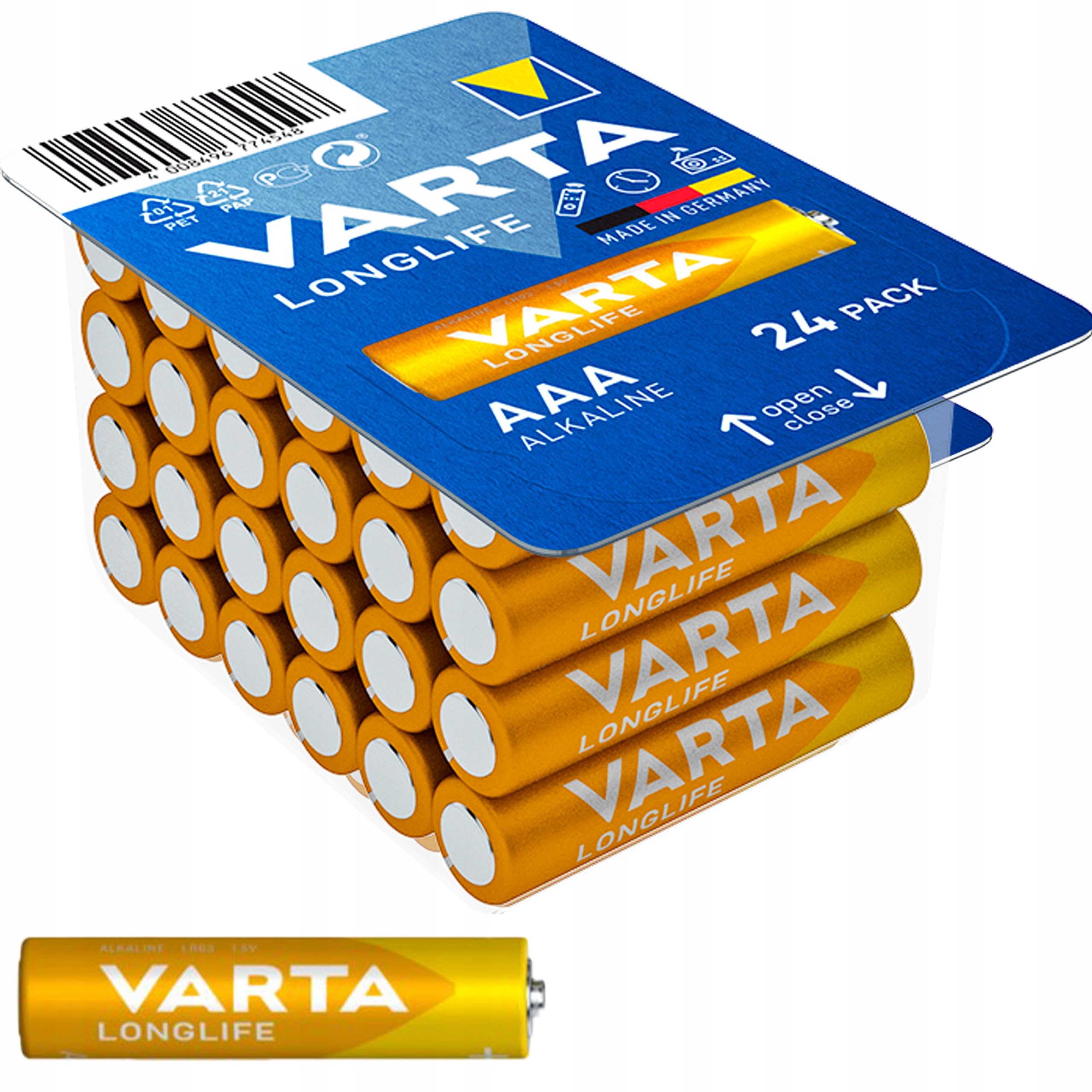 Varta Pila Longlife Power AA Mignon LR06 (paquete de 10 unidades), pila alcalina - «Made in Germany» - Adecuado para juguetes, linternas, mandos y otros aparatos que funcionan con pilas — view 11