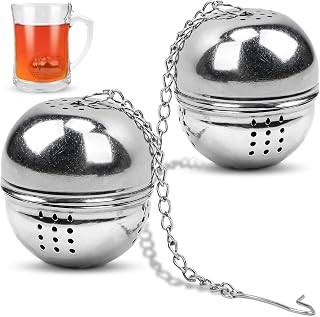 LOVEXIU Boule A The,Infuseur Thé,Filtre A The INOX à Mailles Fines avec Chaîne pour Accrocher sur des Theiere Petite Bouilloire,Tasses,pour Infuser du Thé en Vrac,du Café,éPices
