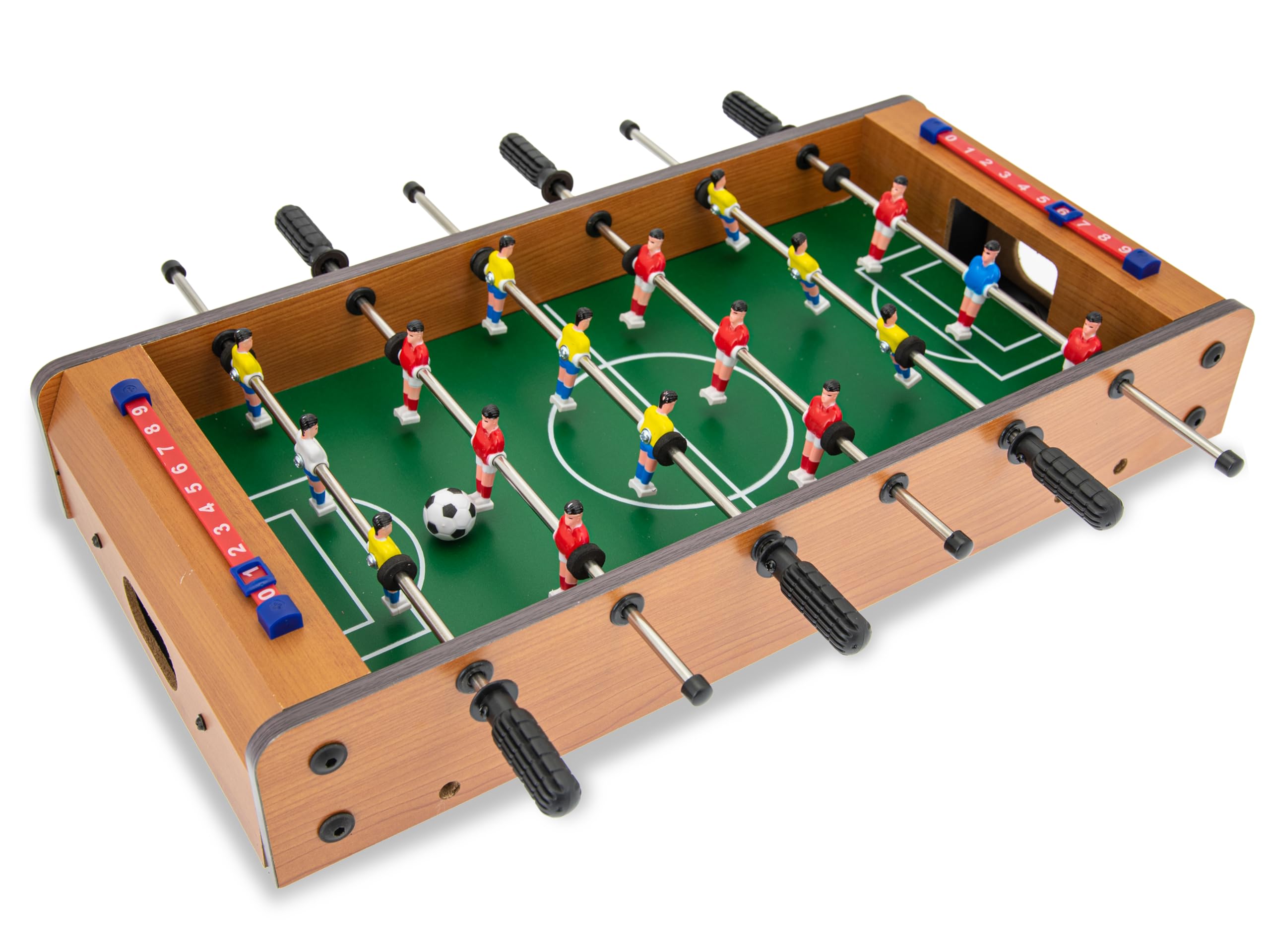Teorema - 68593 - Football de Table en Bois - Jeu de Football Compact pour Enfants et Adultes
