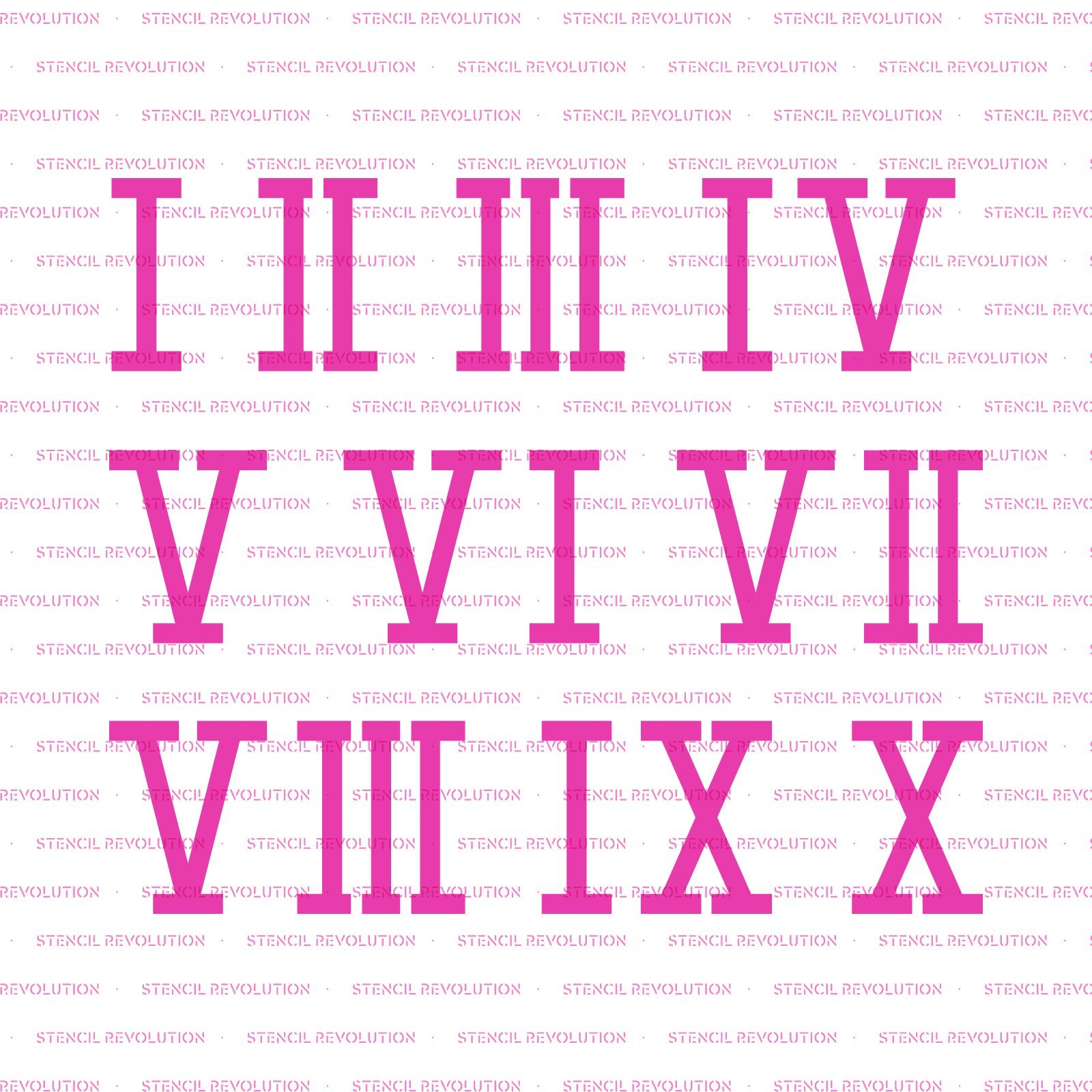 Amazon.com: Roman Numerals Stencil - Add Clarity and Style to Your Messages, Numbers Stencil