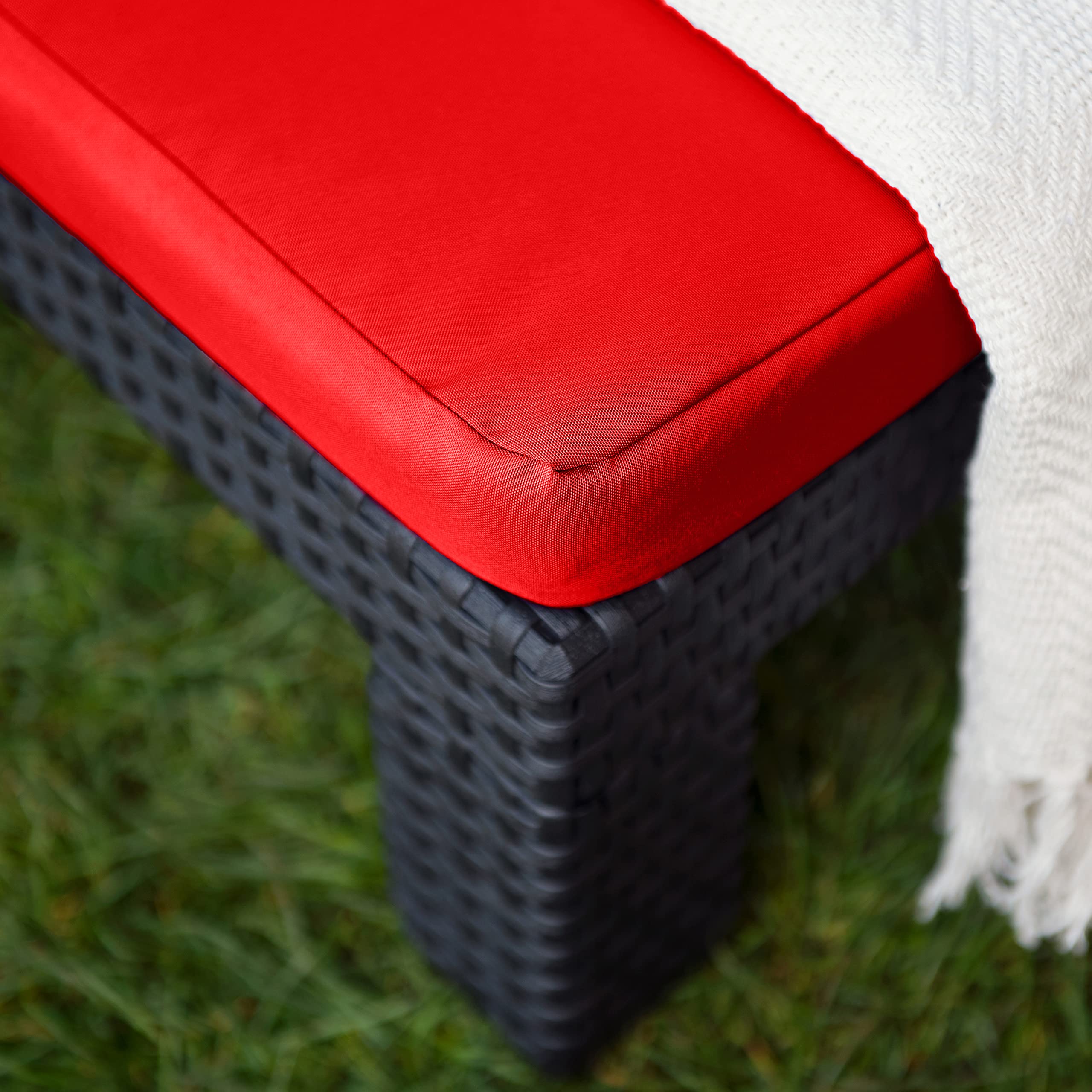 Gardenista Rembourrage de Remplacement pour transat de Jardin pour Allibert Keter Daytona | Coussin de transat en rotin inclinable pour Meubles de Patio | Résistant à l'eau et léger (Rouge)