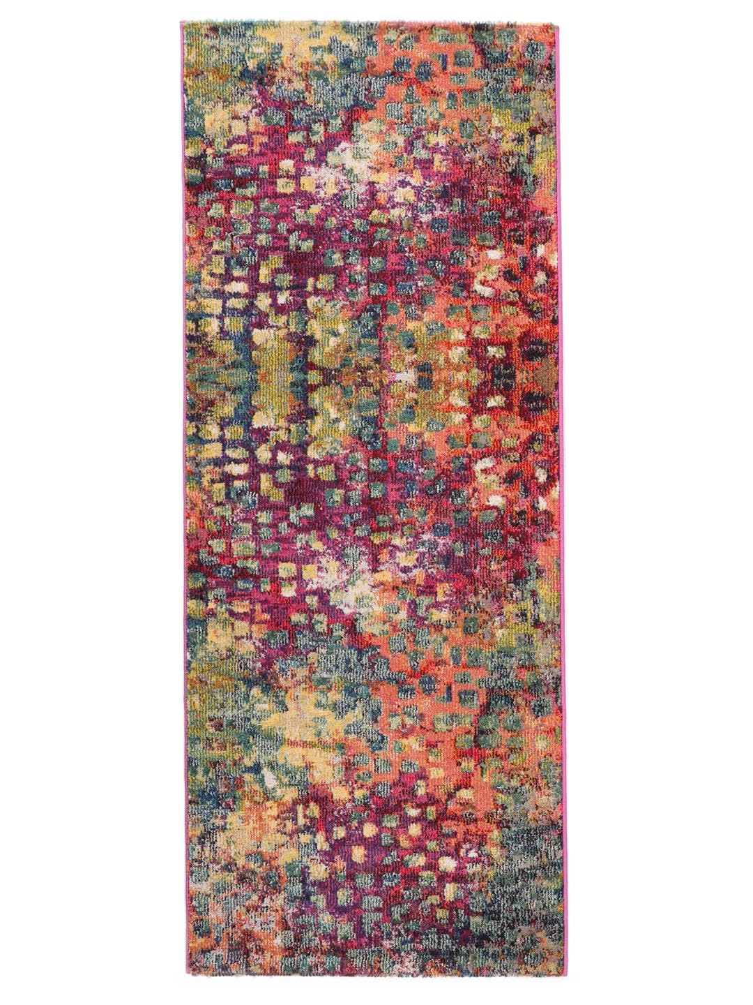 RugVista Davina Teppich, 80 x 200 cm, Mehrfarbig | Moderne, Rechteckig, Niedriger Stapel, Nur chemische Reinigung, Oeko-Tex 100, Wohnzimmer, Esszimmer, Schlafzimmer, Küche