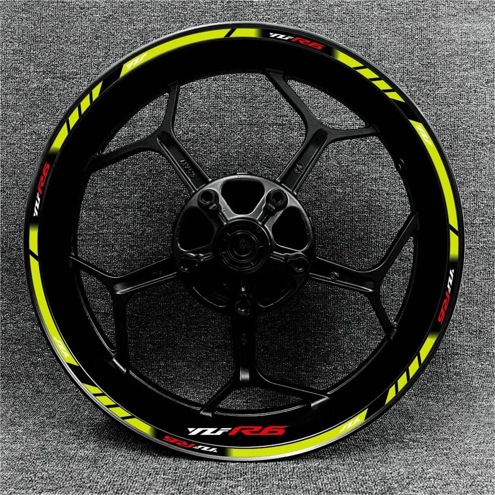 Wheel Stickers Motorcycle Rims Wheels Stickers for YZF R6 YZF-R6 YZFR6 17 Inch Wheel Reflective Waterproof Strips Decals Rim Reflective Decal