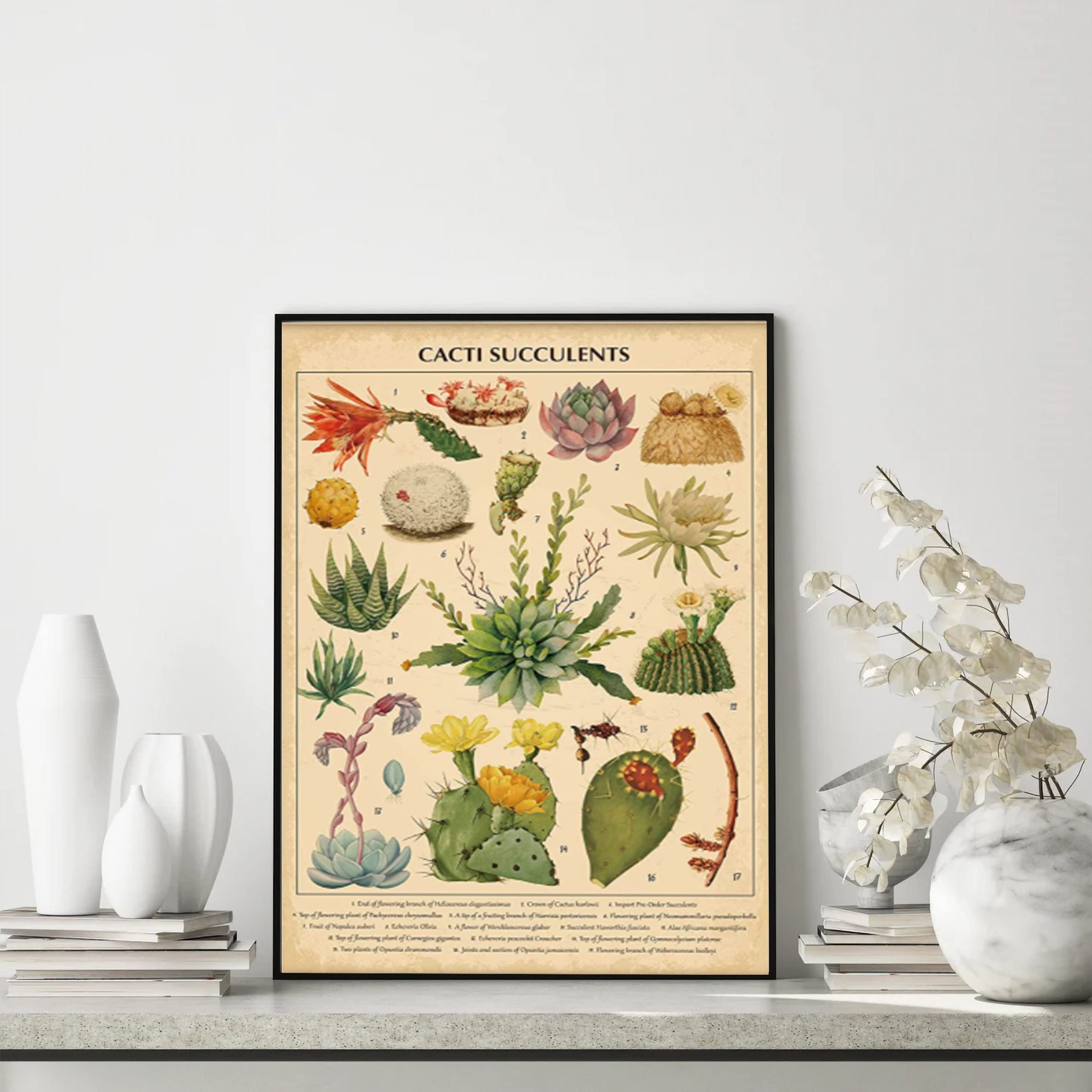 peiyeety Metal Tin Sign Succulent Themed Wall Decor Print Distressed Rustic Plaque For Home Living Room Bedroom Office Patio Garage Bar She Shed, 8×12 INCH