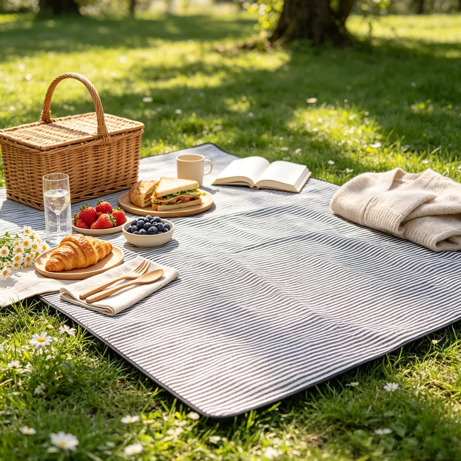 Nappe Pique-Nique Extérieur Imperméable Tapis De Plage Portable Imperméable