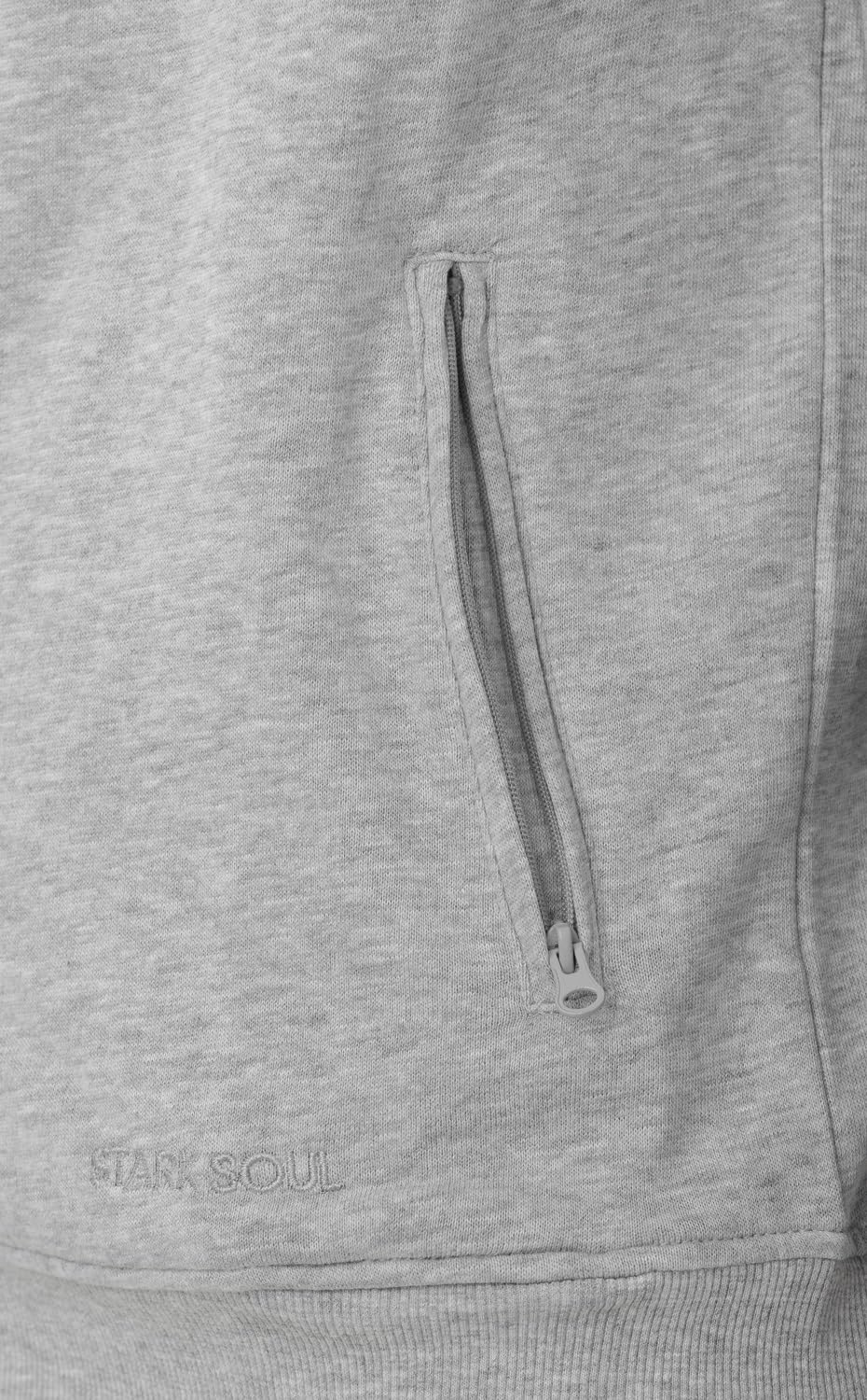 STARK SOUL Sudadera BLANK, con cuello alto, cremallera y 2 bolsillos