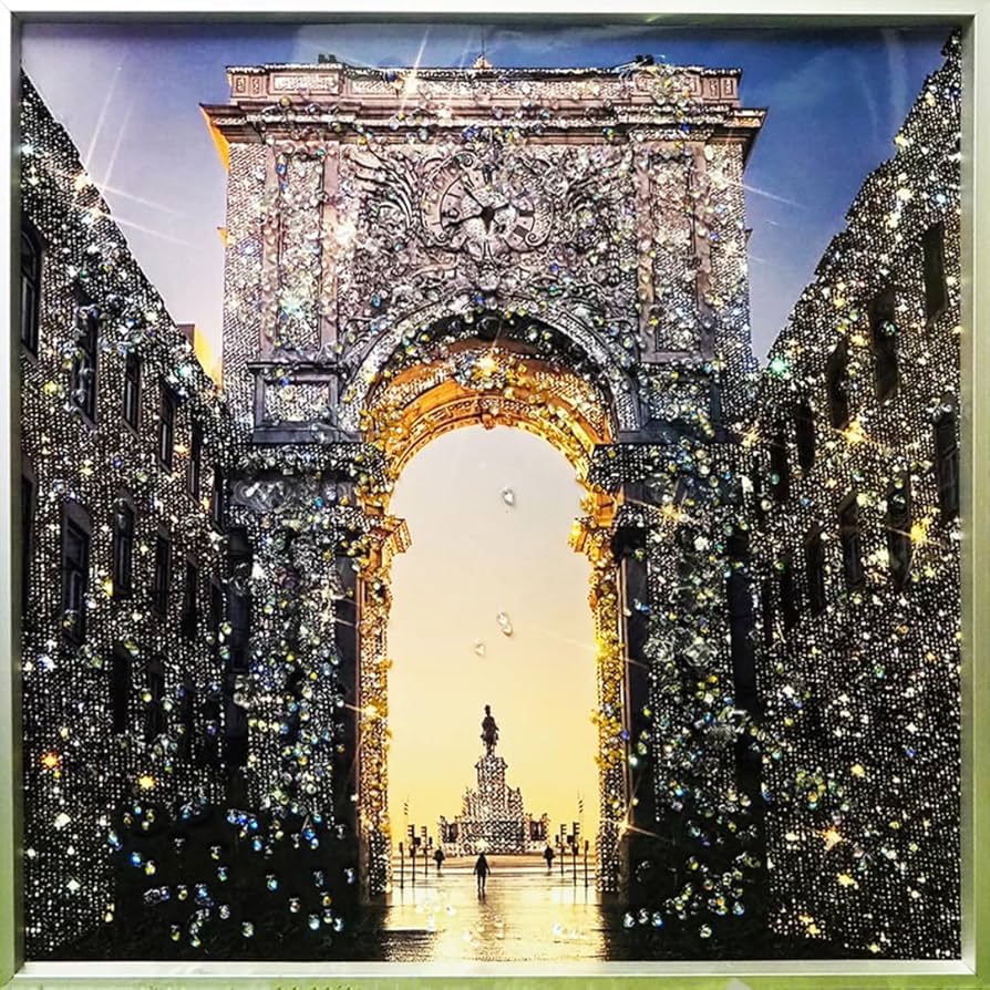 クリスタルアート アーチ型景観 41x41cm Amazon.co.jp: クリスタルアート アーチ パネル 41x41cm 写真